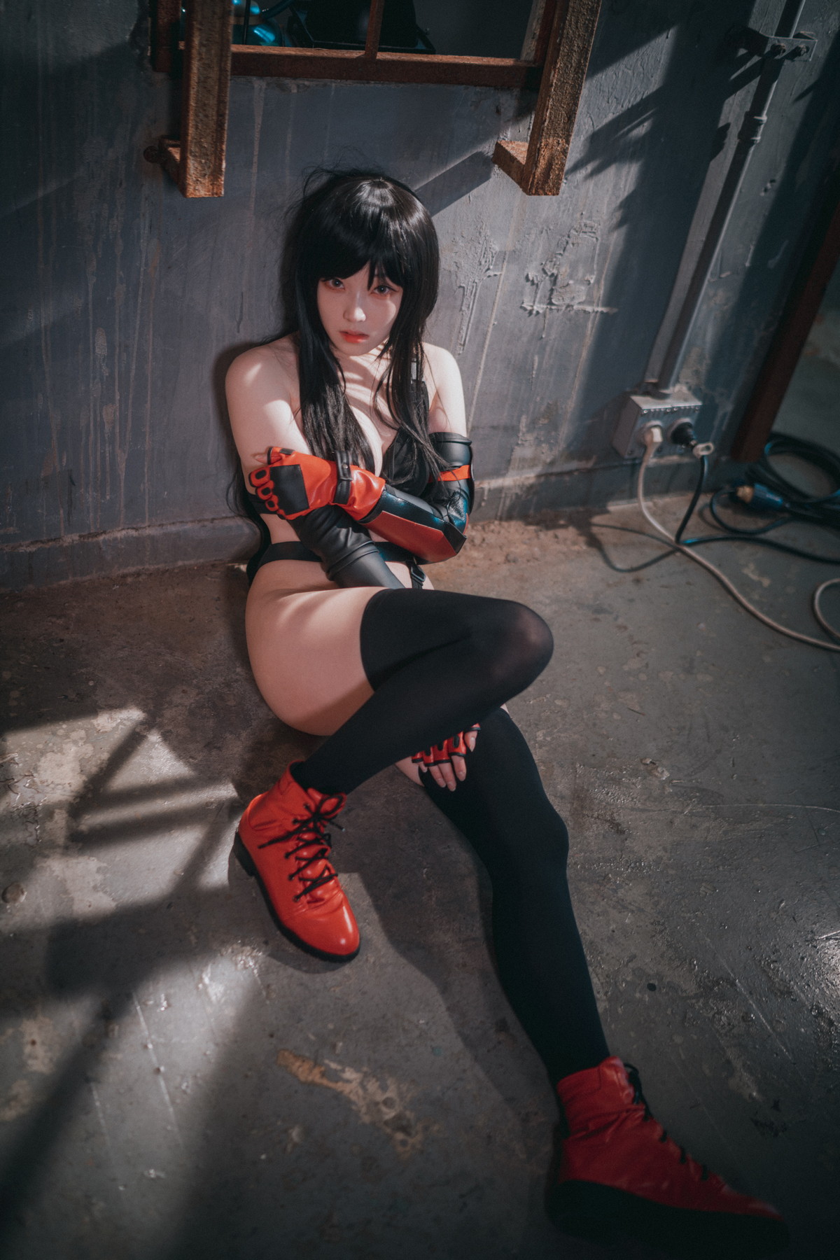 xgyw.top_[DJAWA]No.232_模特Bambi_Tifa Lockhart主题户外性感黑色内衣秀完美身材诱惑写真234P