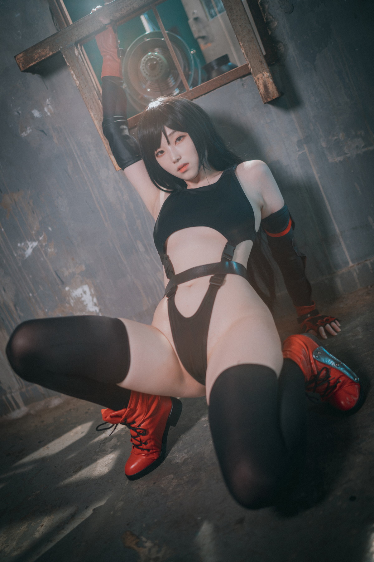 xgyw.top_[DJAWA]No.232_模特Bambi_Tifa Lockhart主题户外性感黑色内衣秀完美身材诱惑写真234P