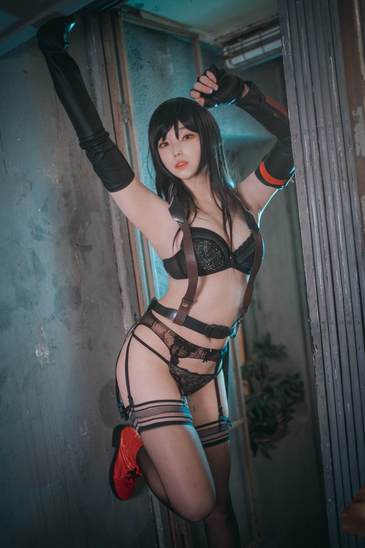 xgyw.top_[DJAWA]No.232_模特Bambi_Tifa Lockhart主题户外性感黑色内衣秀完美身材诱惑写真234P