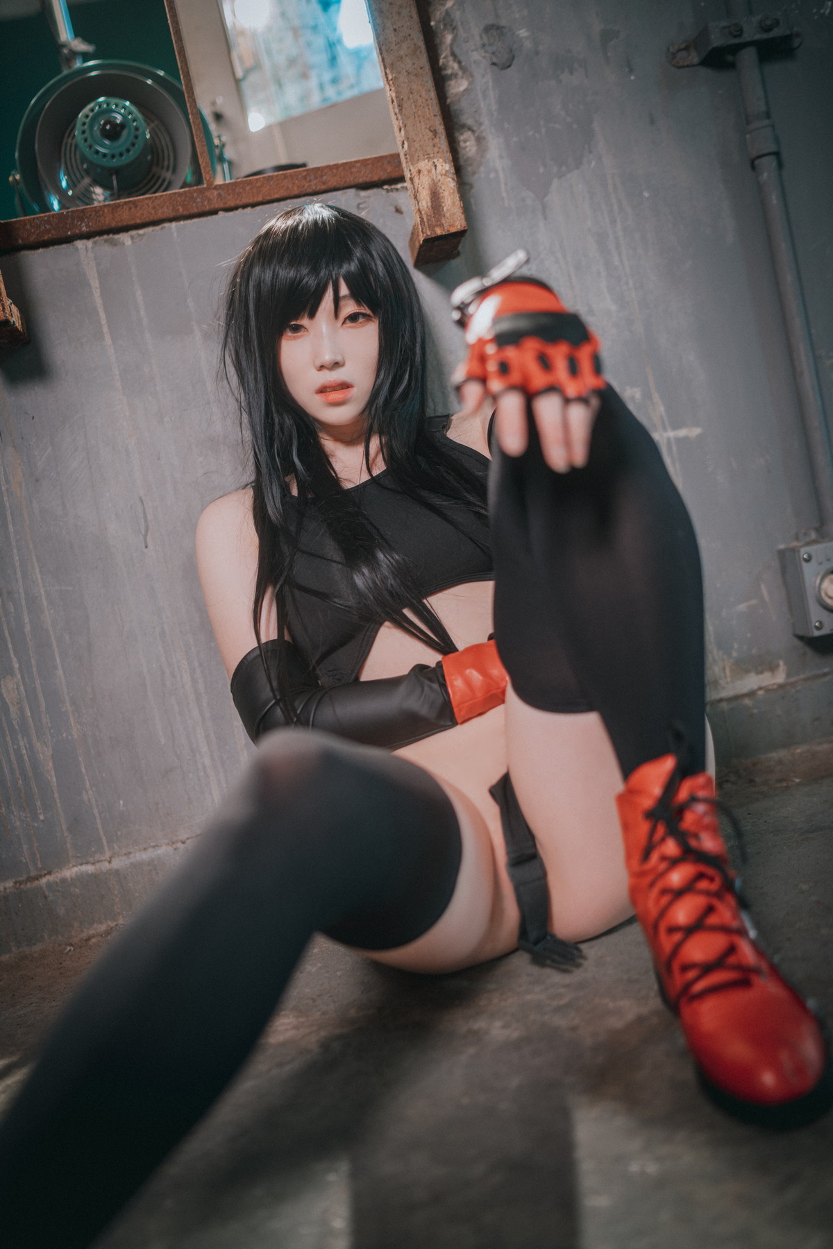 xgyw.top_[DJAWA]No.232_模特Bambi_Tifa Lockhart主题户外性感黑色内衣秀完美身材诱惑写真234P