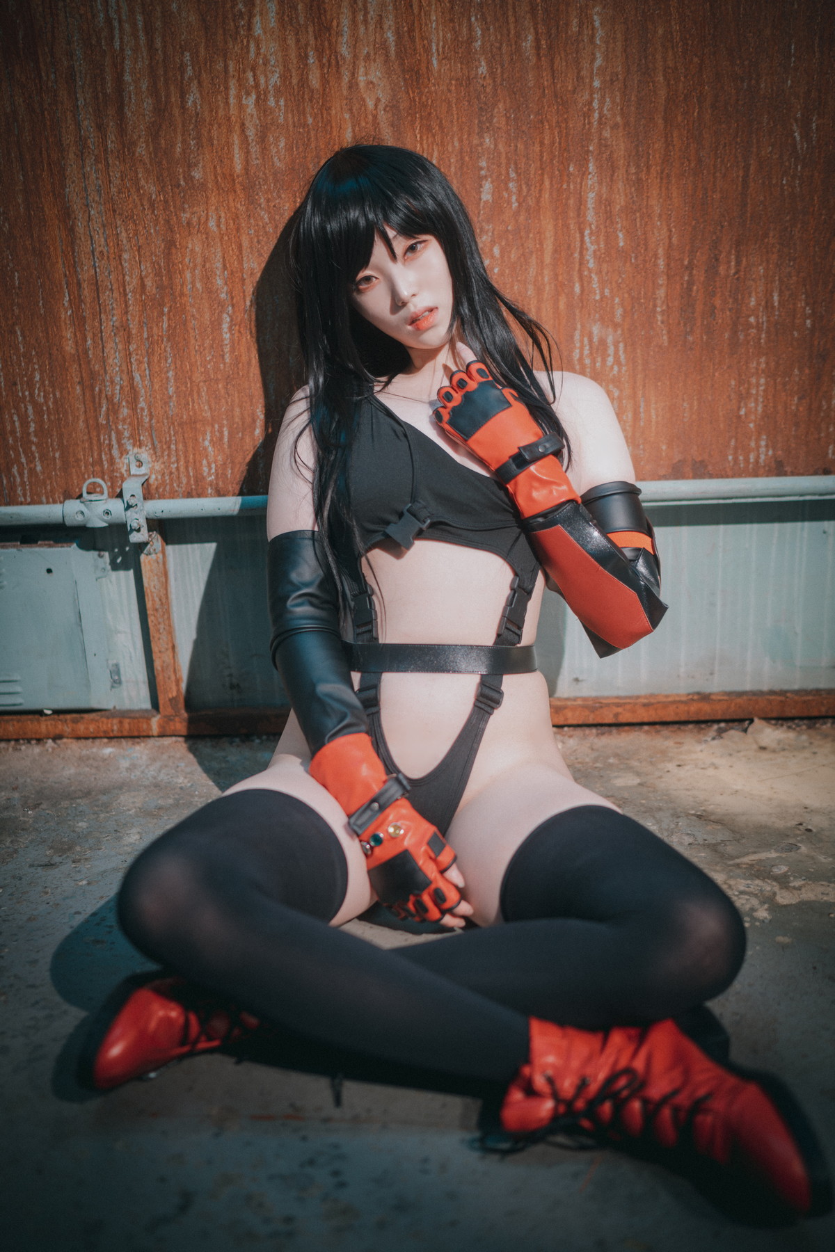 xgyw.top_[DJAWA]No.232_模特Bambi_Tifa Lockhart主题户外性感黑色内衣秀完美身材诱惑写真234P