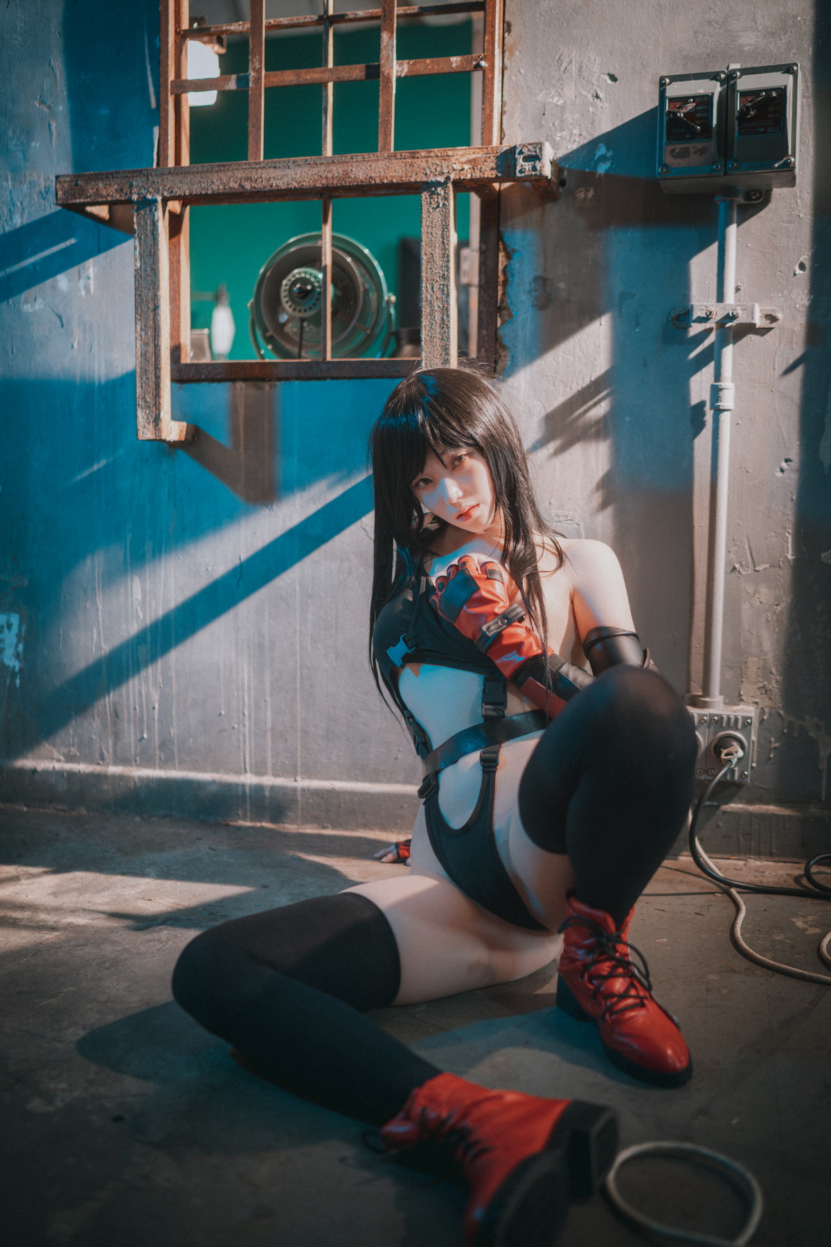 xgyw.top_[DJAWA]No.232_模特Bambi_Tifa Lockhart主题户外性感黑色内衣秀完美身材诱惑写真234P
