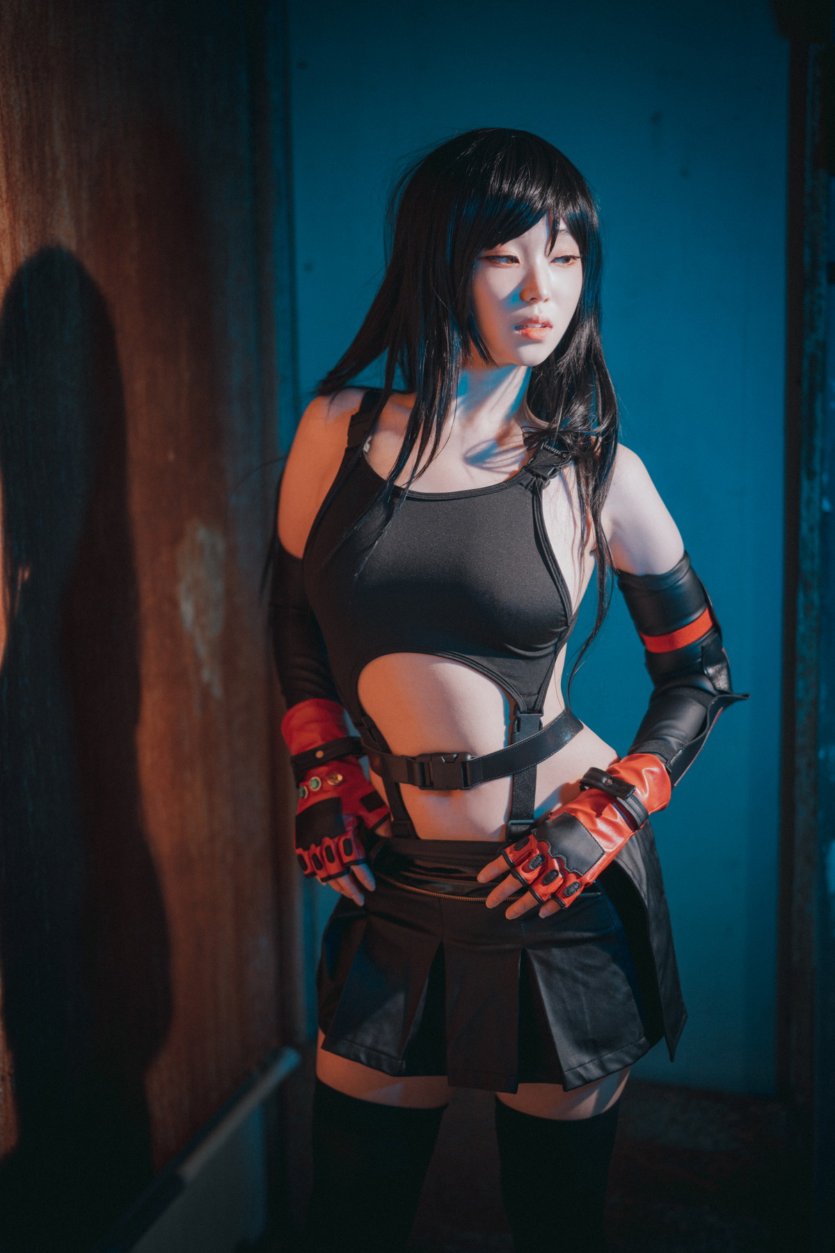 xgyw.top_[DJAWA]No.232_模特Bambi_Tifa Lockhart主题户外性感黑色内衣秀完美身材诱惑写真234P