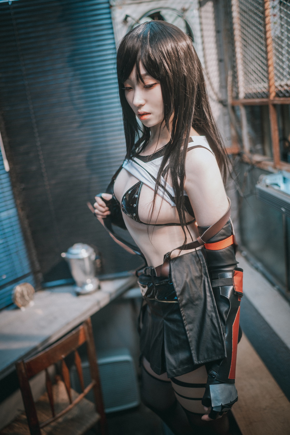 xgyw.top_[DJAWA]No.232_模特Bambi_Tifa Lockhart主题户外性感黑色内衣秀完美身材诱惑写真234P
