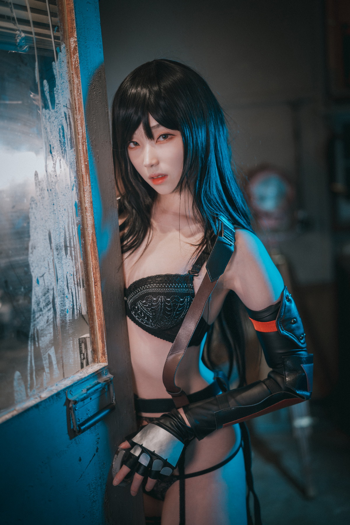 xgyw.top_[DJAWA]No.232_模特Bambi_Tifa Lockhart主题户外性感黑色内衣秀完美身材诱惑写真234P