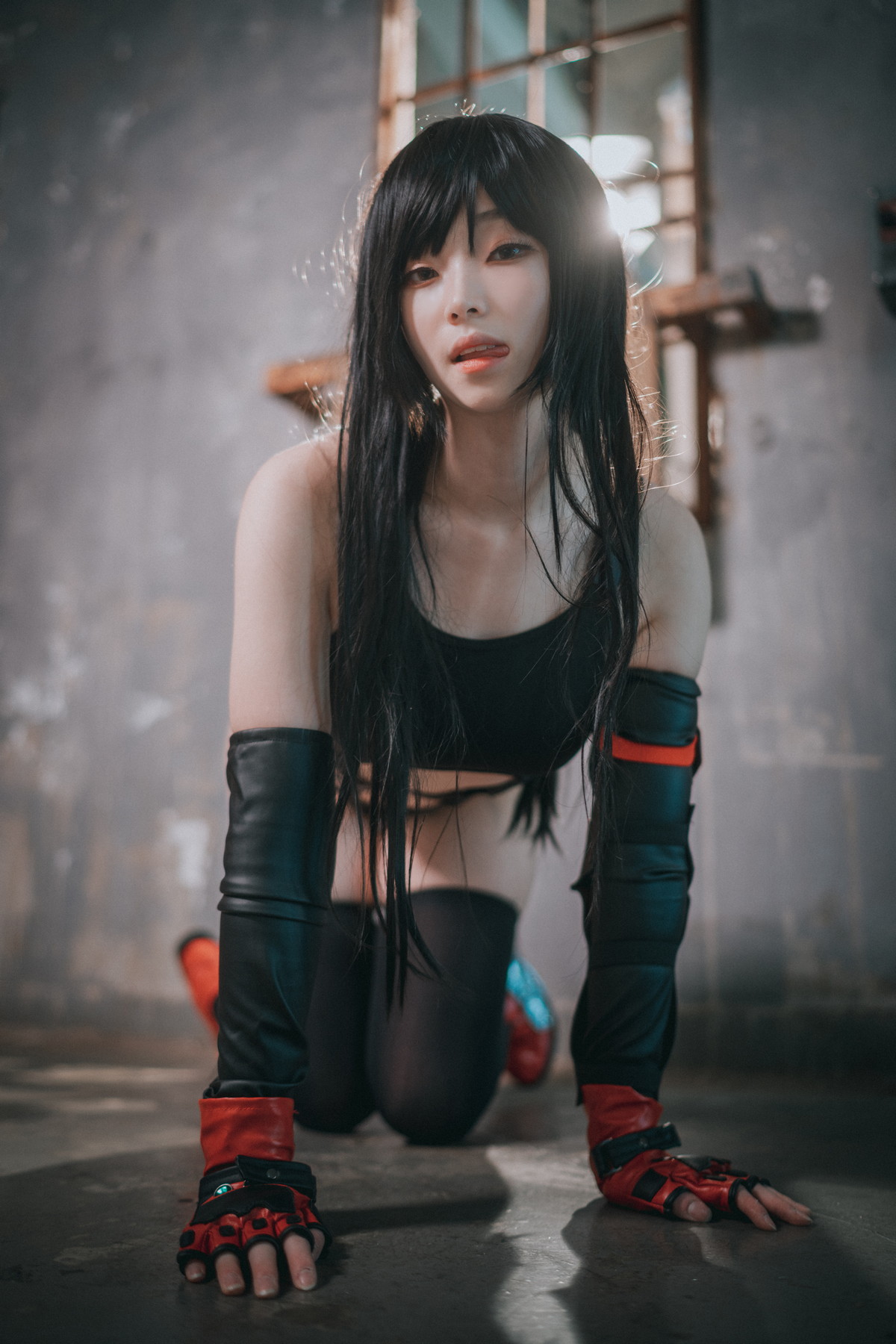xgyw.top_[DJAWA]No.232_模特Bambi_Tifa Lockhart主题户外性感黑色内衣秀完美身材诱惑写真234P