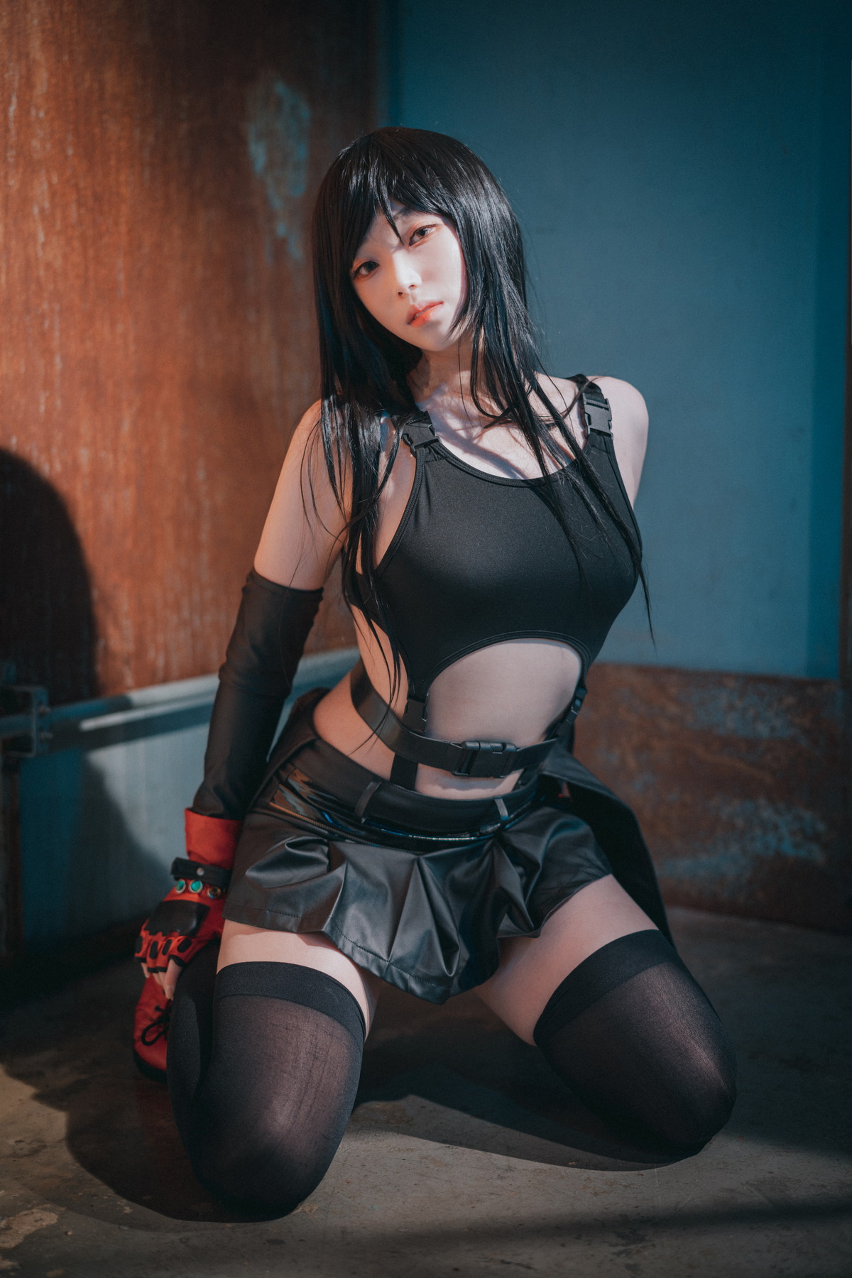 xgyw.top_[DJAWA]No.232_模特Bambi_Tifa Lockhart主题户外性感黑色内衣秀完美身材诱惑写真234P