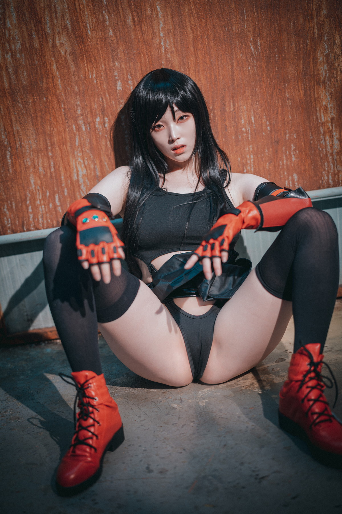 xgyw.top_[DJAWA]No.232_模特Bambi_Tifa Lockhart主题户外性感黑色内衣秀完美身材诱惑写真234P