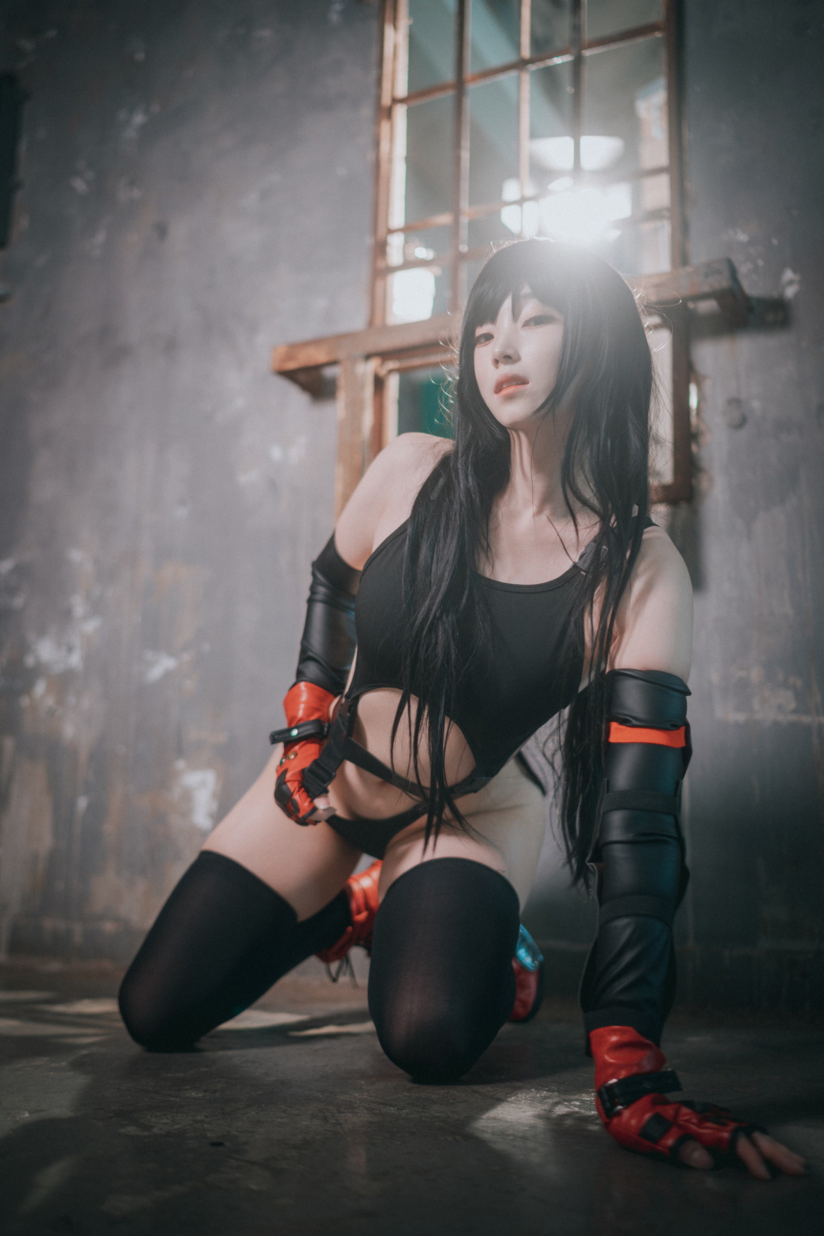 xgyw.top_[DJAWA]No.232_模特Bambi_Tifa Lockhart主题户外性感黑色内衣秀完美身材诱惑写真234P