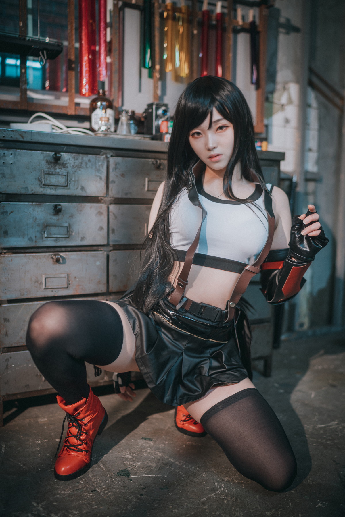 xgyw.top_[DJAWA]No.232_模特Bambi_Tifa Lockhart主题户外性感黑色内衣秀完美身材诱惑写真234P