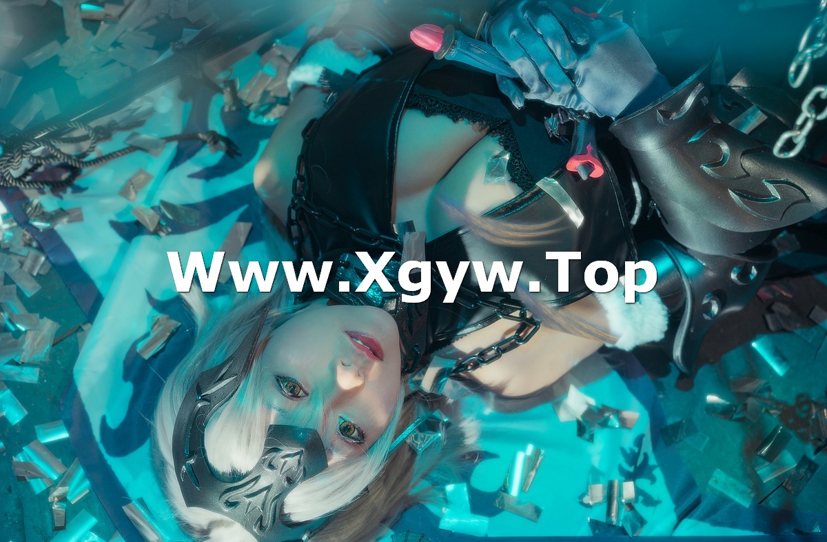 xgyw.top_Coser美女三刀刀Miido黑贞德主题户外性感黑色皮衣 黑色旗袍秀完美身材诱惑写真77P
