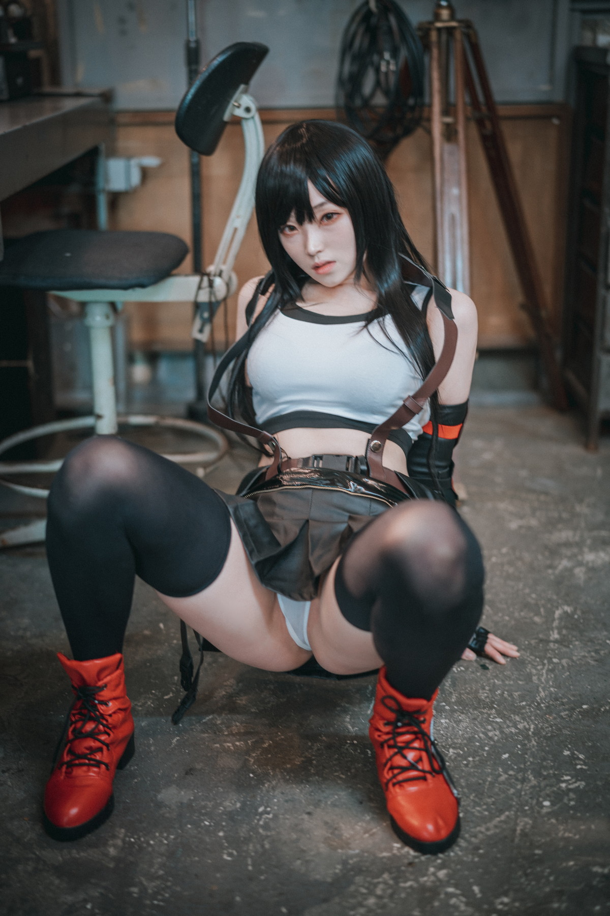 xgyw.top_[DJAWA]No.232_模特Bambi_Tifa Lockhart主题户外性感黑色内衣秀完美身材诱惑写真234P