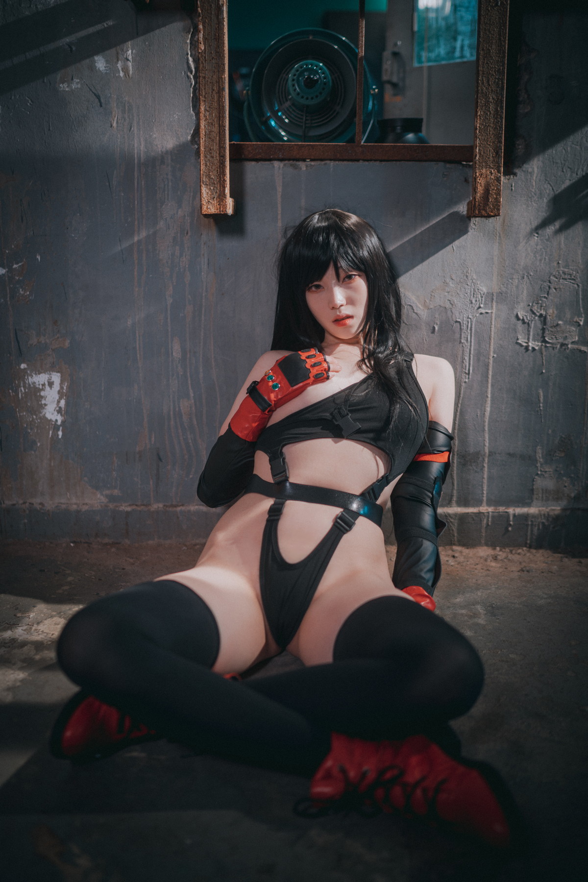 xgyw.top_[DJAWA]No.232_模特Bambi_Tifa Lockhart主题户外性感黑色内衣秀完美身材诱惑写真234P