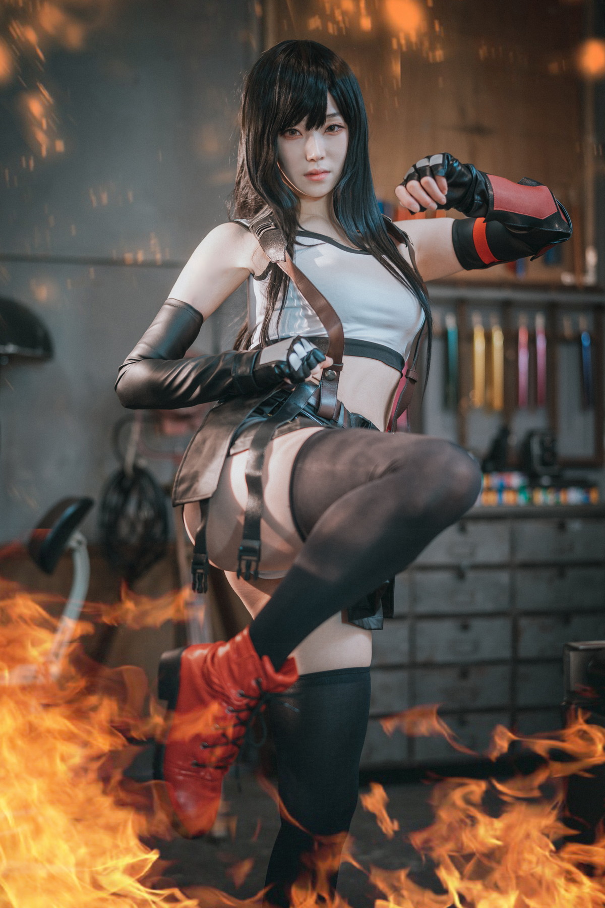 xgyw.top_[DJAWA]No.232_模特Bambi_Tifa Lockhart主题户外性感黑色内衣秀完美身材诱惑写真234P