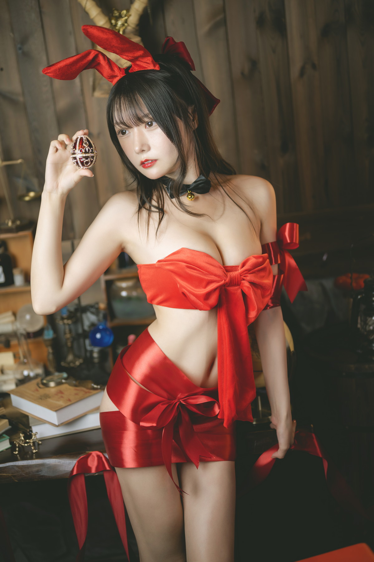 xgyw.top_网络美女香草喵露露红色丝带礼物主题性感红色丝带裹身秀完美身材迷人诱惑写真54P