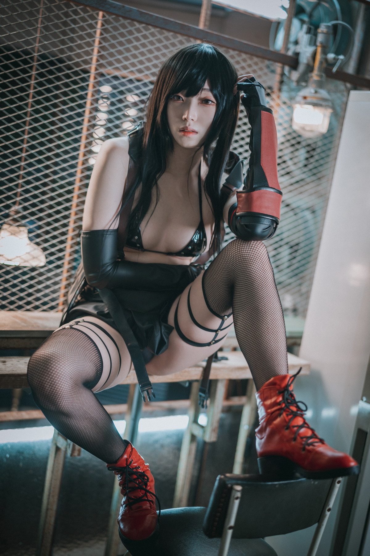 xgyw.top_[DJAWA]No.232_模特Bambi_Tifa Lockhart主题户外性感黑色内衣秀完美身材诱惑写真234P