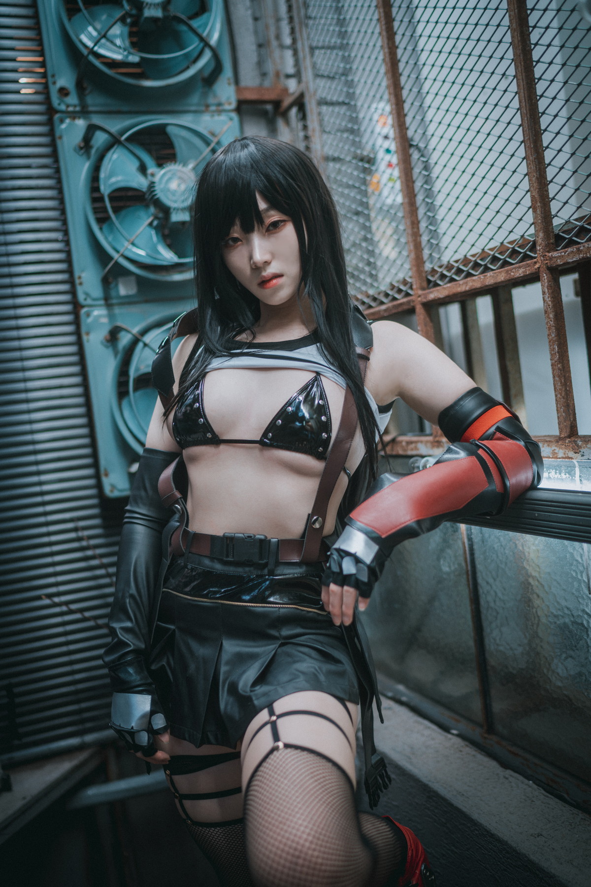 xgyw.top_[DJAWA]No.232_模特Bambi_Tifa Lockhart主题户外性感黑色内衣秀完美身材诱惑写真234P