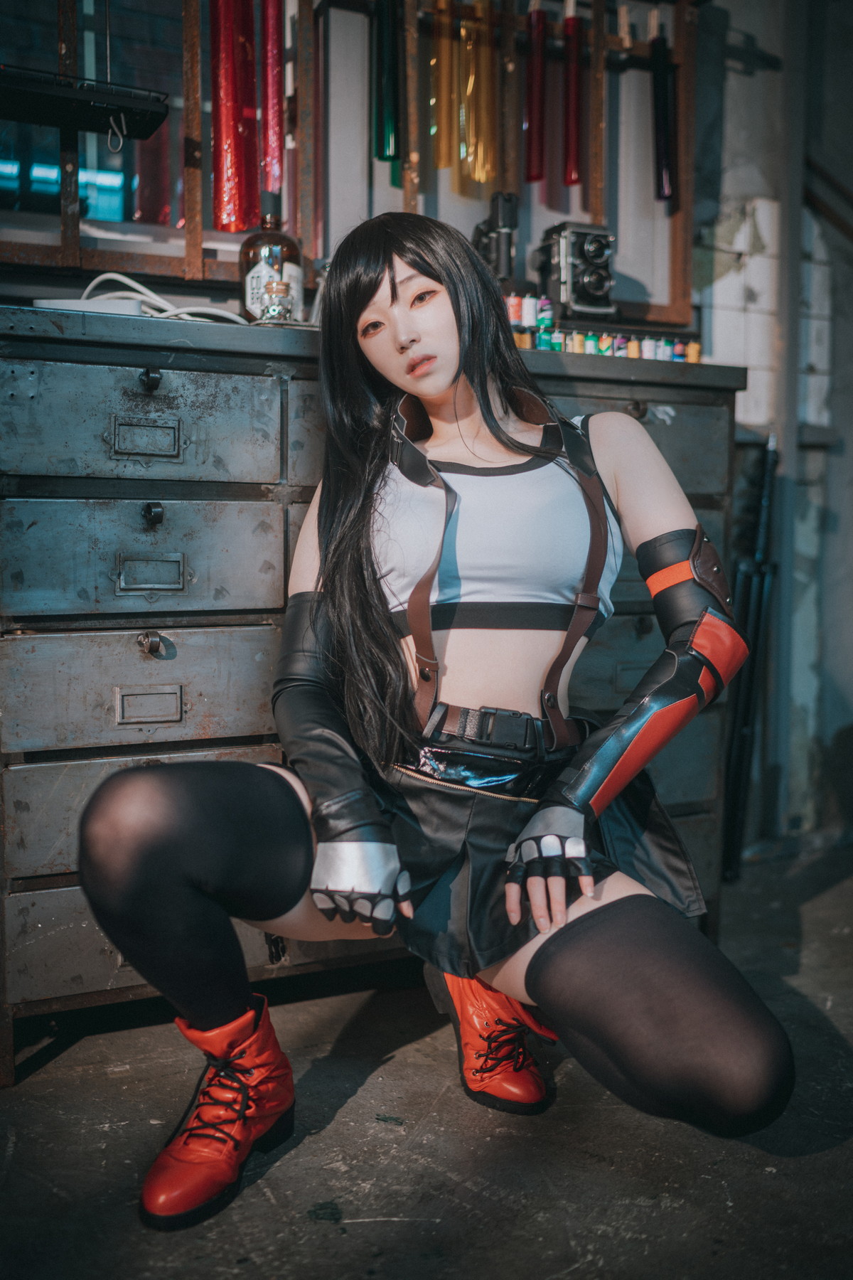 xgyw.top_[DJAWA]No.232_模特Bambi_Tifa Lockhart主题户外性感黑色内衣秀完美身材诱惑写真234P