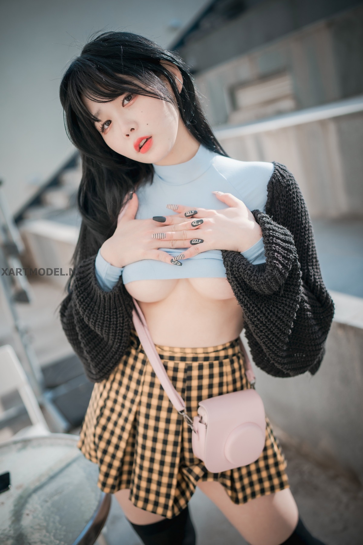 xgyw.top_[DJAWA]No.233_模特Zia_Early Spring Walk in March主题户外半撩制服秀翘臀诱惑写真141P
