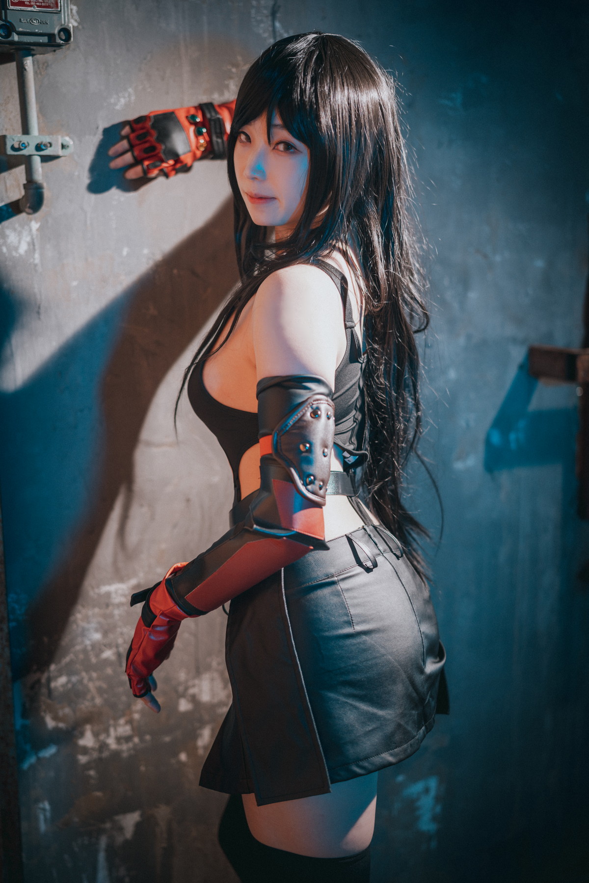 xgyw.top_[DJAWA]No.232_模特Bambi_Tifa Lockhart主题户外性感黑色内衣秀完美身材诱惑写真234P
