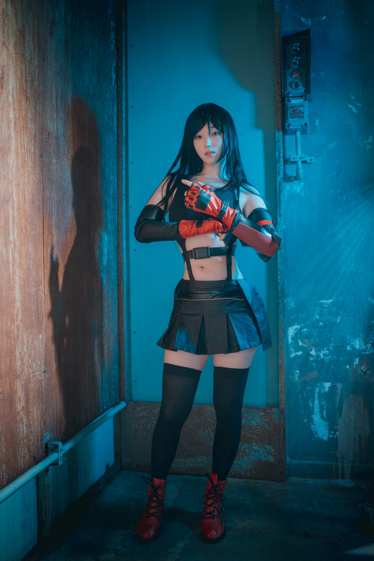 xgyw.top_[DJAWA]No.232_模特Bambi_Tifa Lockhart主题户外性感黑色内衣秀完美身材诱惑写真234P