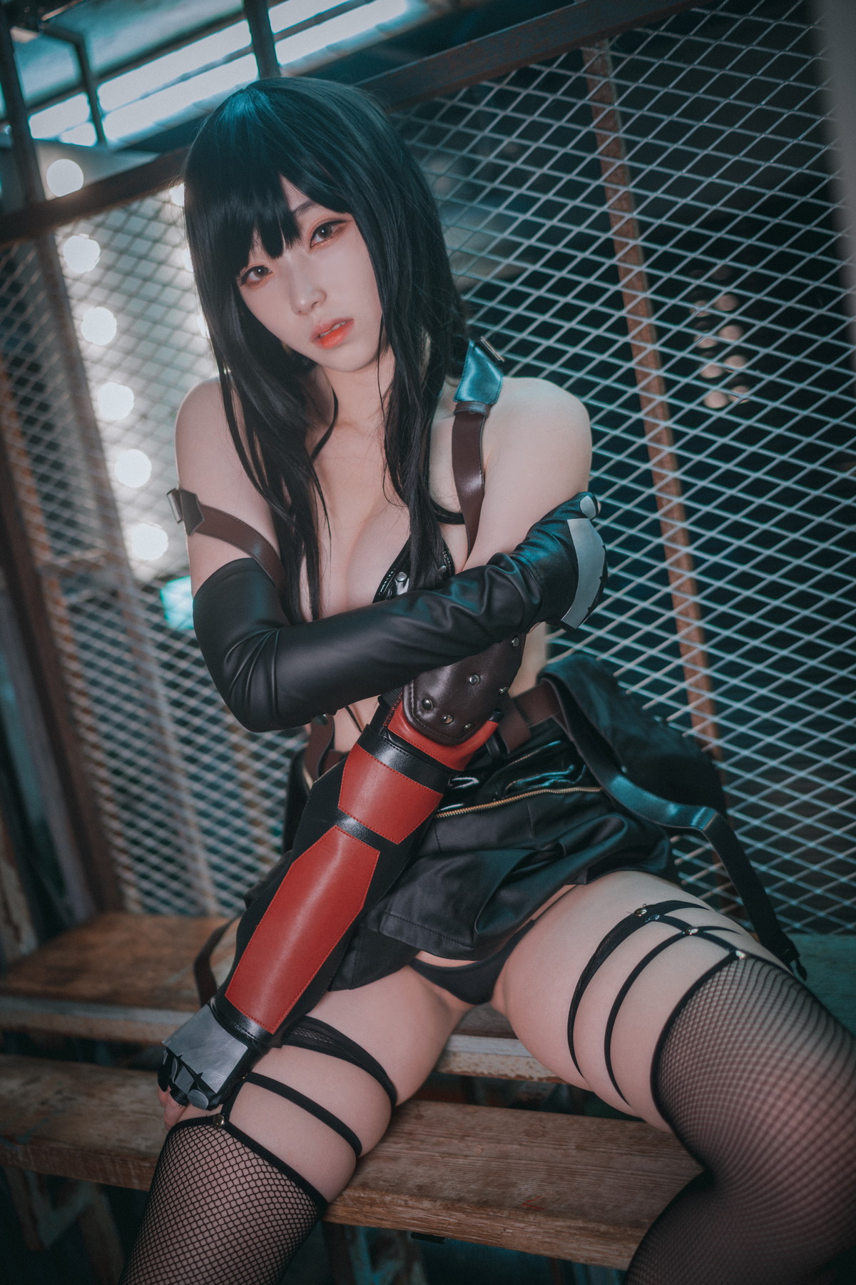 xgyw.top_[DJAWA]No.232_模特Bambi_Tifa Lockhart主题户外性感黑色内衣秀完美身材诱惑写真234P