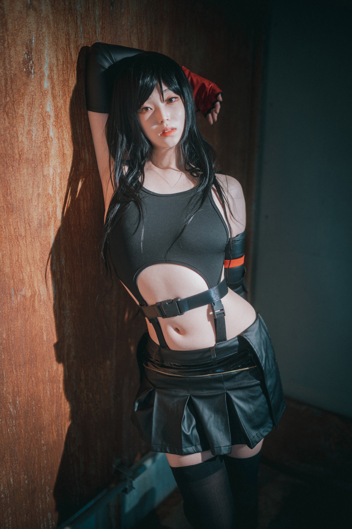 xgyw.top_[DJAWA]No.232_模特Bambi_Tifa Lockhart主题户外性感黑色内衣秀完美身材诱惑写真234P