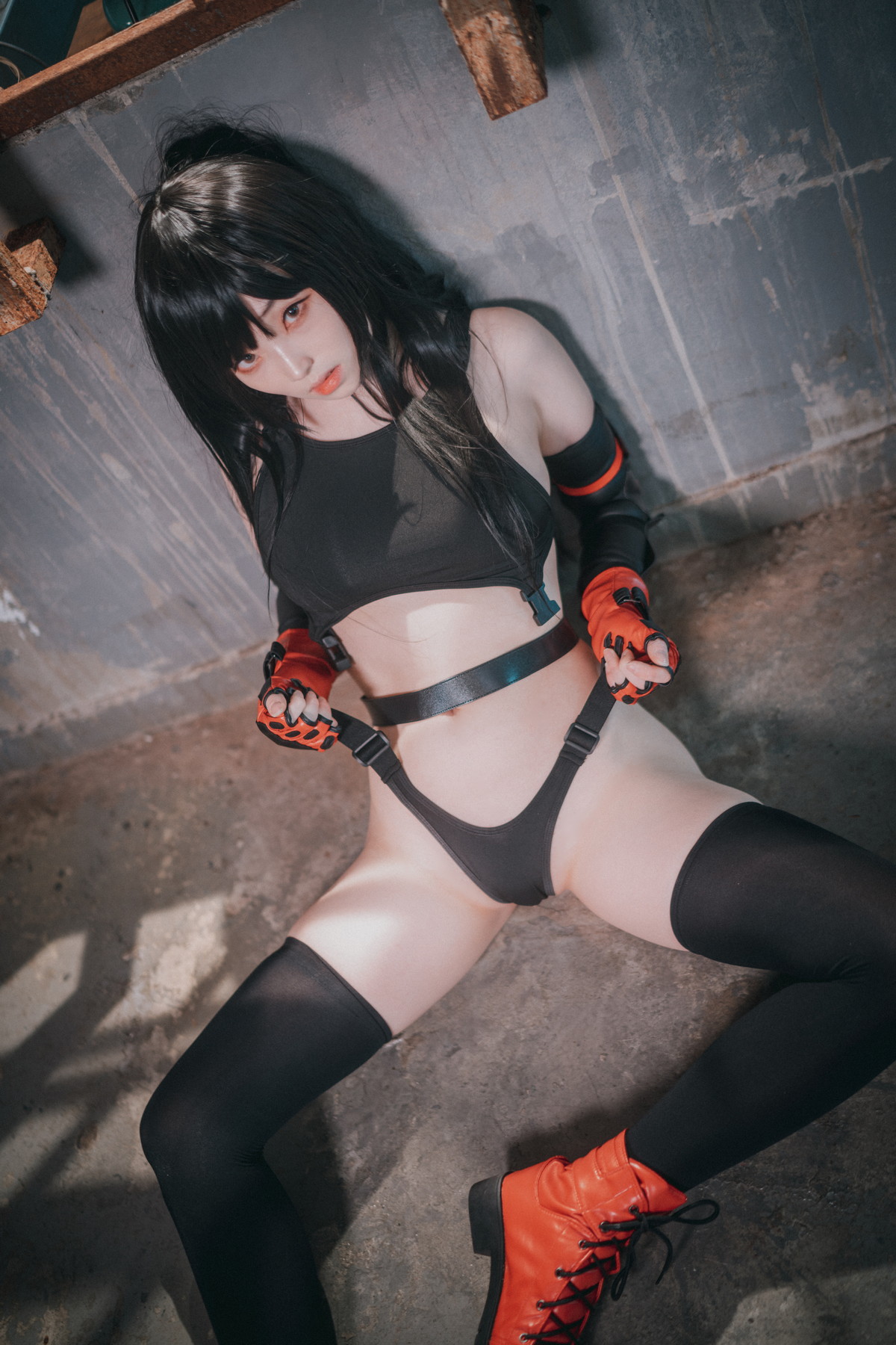 xgyw.top_[DJAWA]No.232_模特Bambi_Tifa Lockhart主题户外性感黑色内衣秀完美身材诱惑写真234P