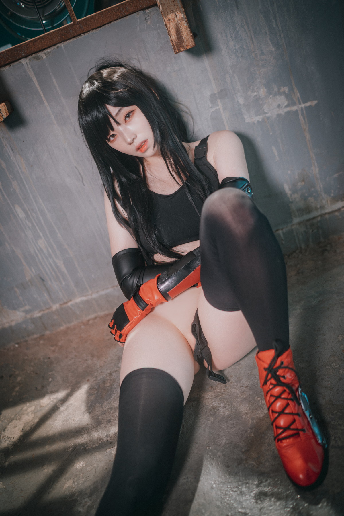 xgyw.top_[DJAWA]No.232_模特Bambi_Tifa Lockhart主题户外性感黑色内衣秀完美身材诱惑写真234P