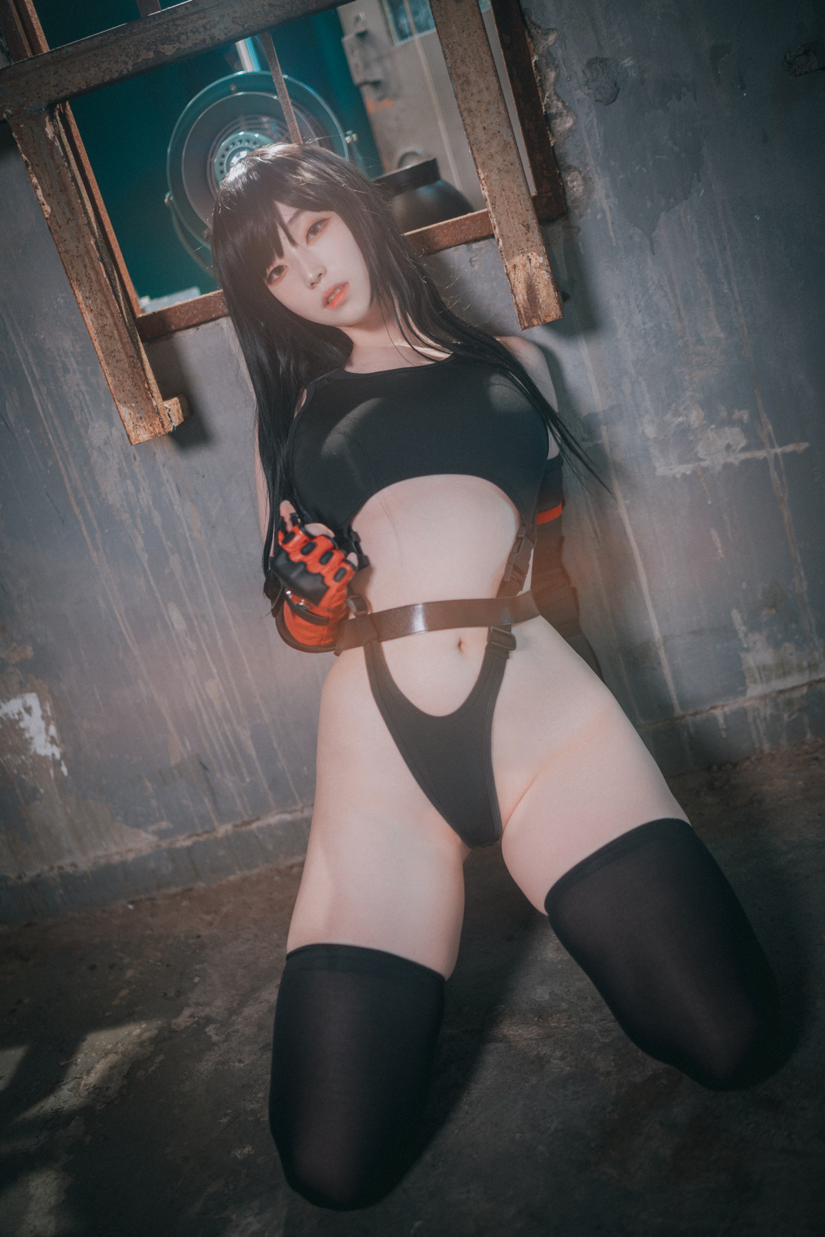 xgyw.top_[DJAWA]No.232_模特Bambi_Tifa Lockhart主题户外性感黑色内衣秀完美身材诱惑写真234P