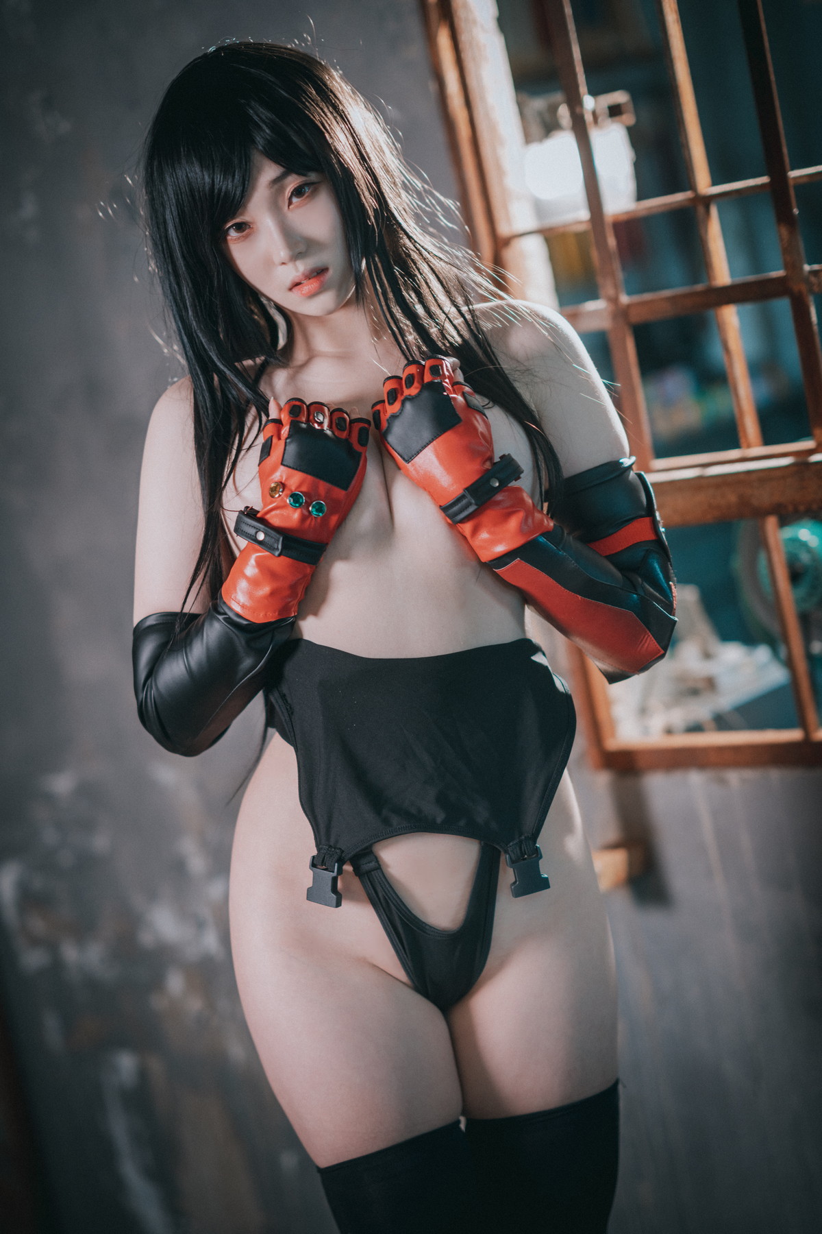 xgyw.top_[DJAWA]No.232_模特Bambi_Tifa Lockhart主题户外性感黑色内衣秀完美身材诱惑写真234P