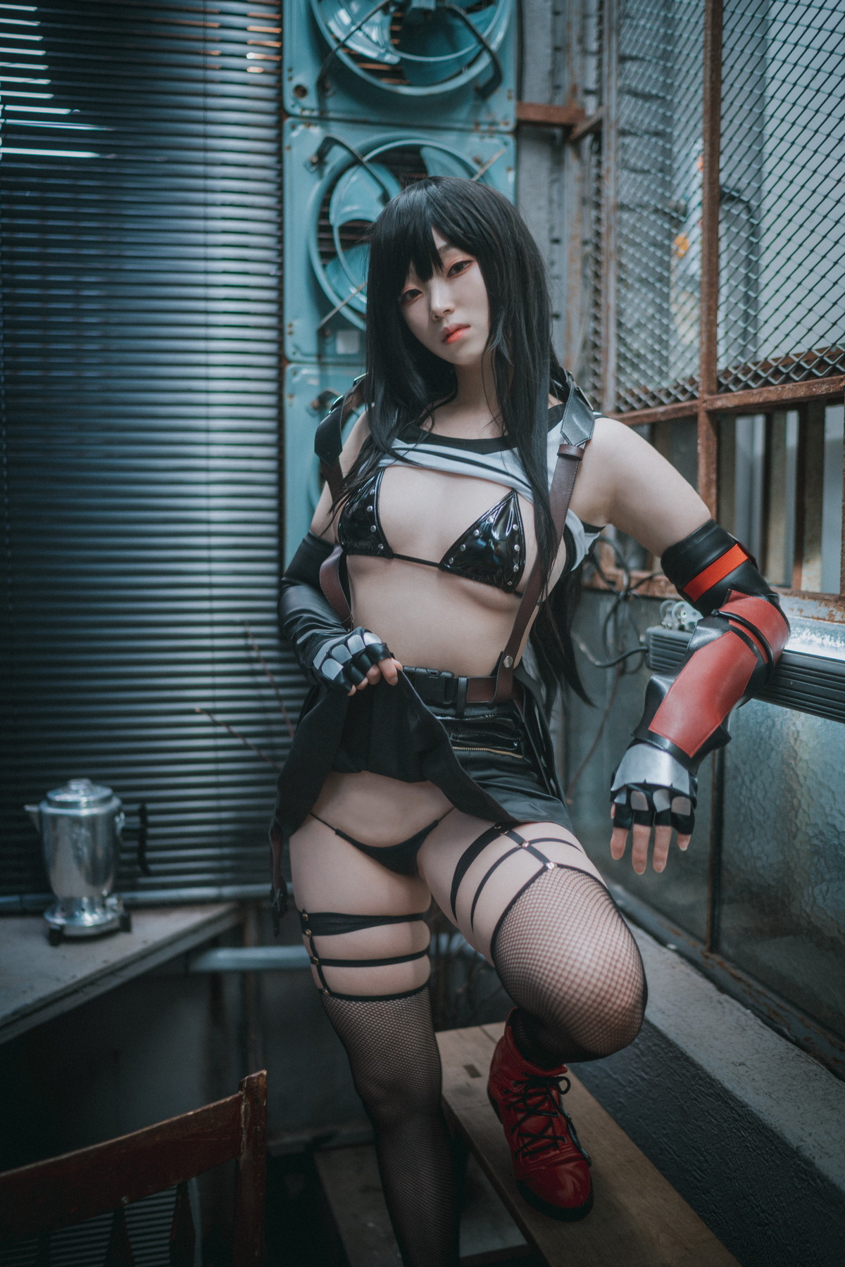 xgyw.top_[DJAWA]No.232_模特Bambi_Tifa Lockhart主题户外性感黑色内衣秀完美身材诱惑写真234P