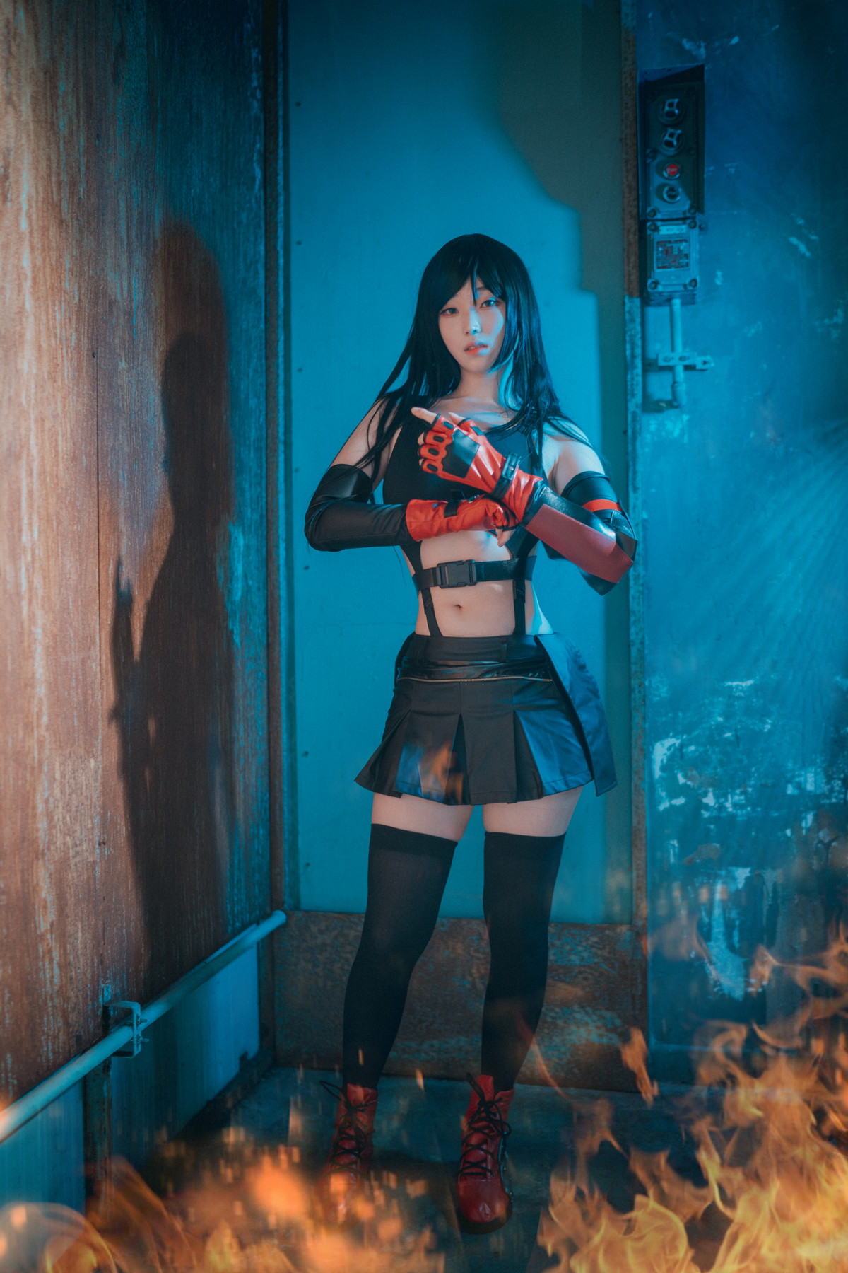 xgyw.top_[DJAWA]No.232_模特Bambi_Tifa Lockhart主题户外性感黑色内衣秀完美身材诱惑写真234P