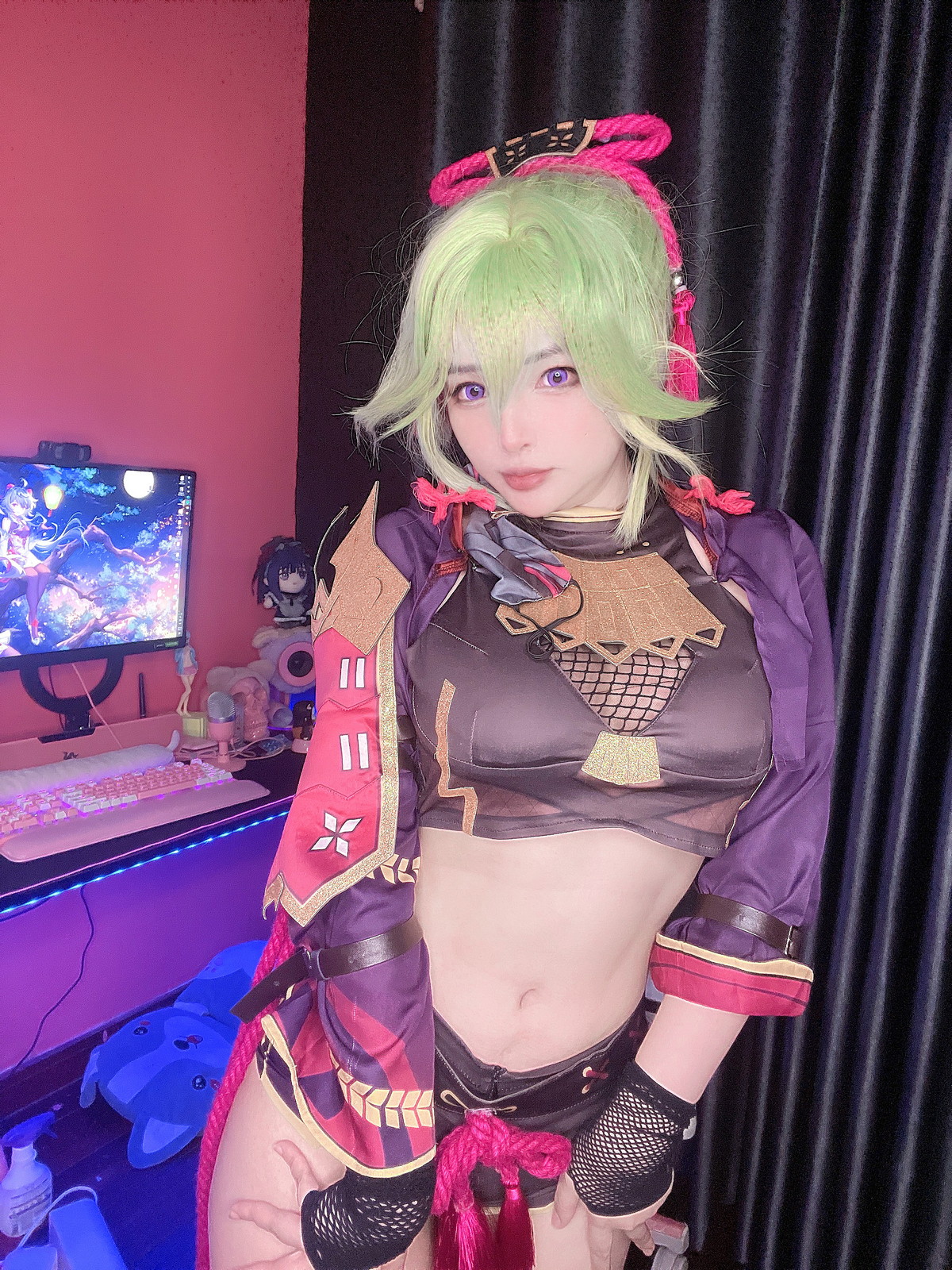 xgyw.top_越南萌妹纸MiMiChan-Kuki Shinobu主题性感薄纱服饰半脱秀完美身材诱惑写真39P
