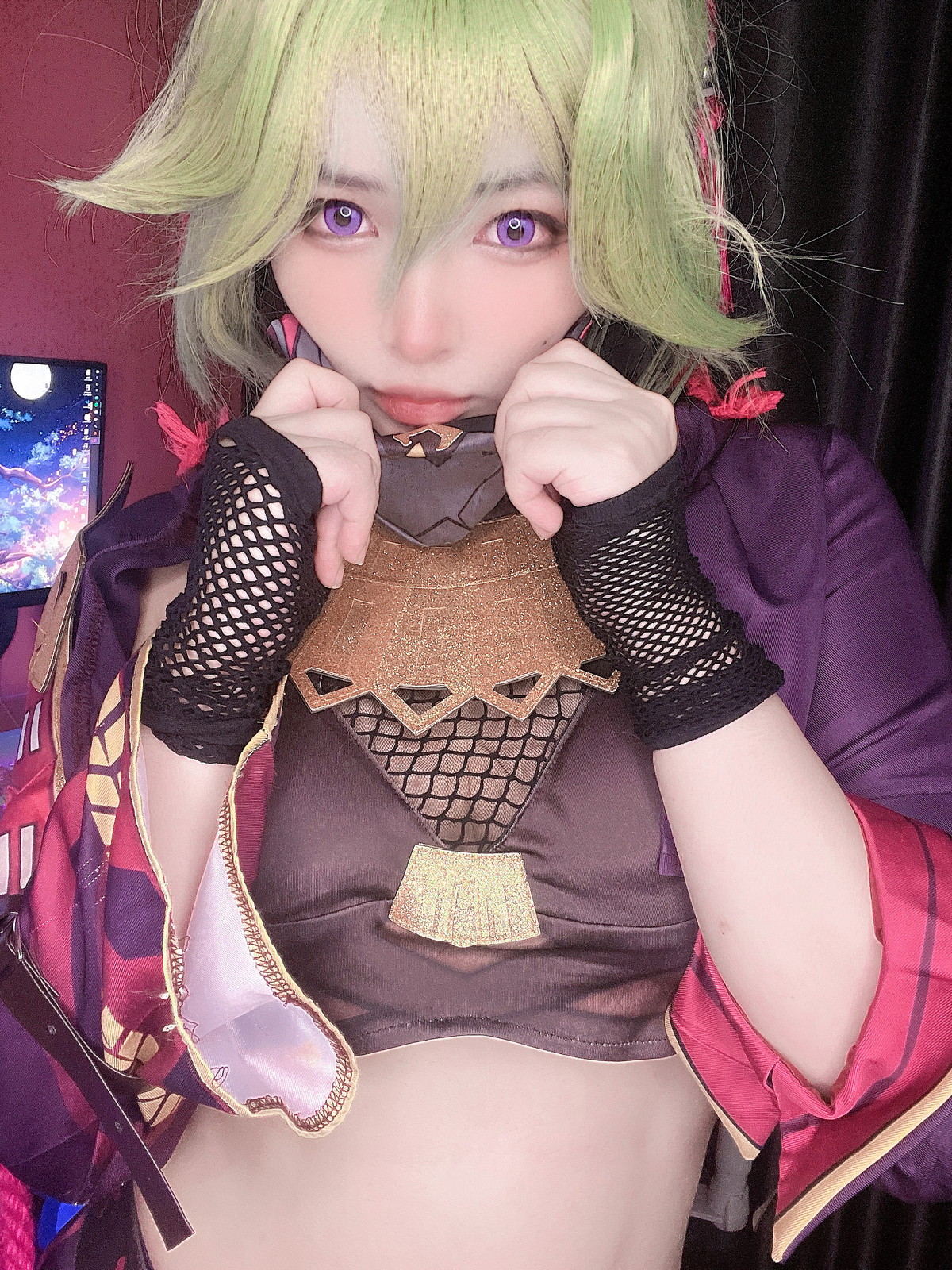 xgyw.top_越南萌妹纸MiMiChan-Kuki Shinobu主题性感薄纱服饰半脱秀完美身材诱惑写真39P