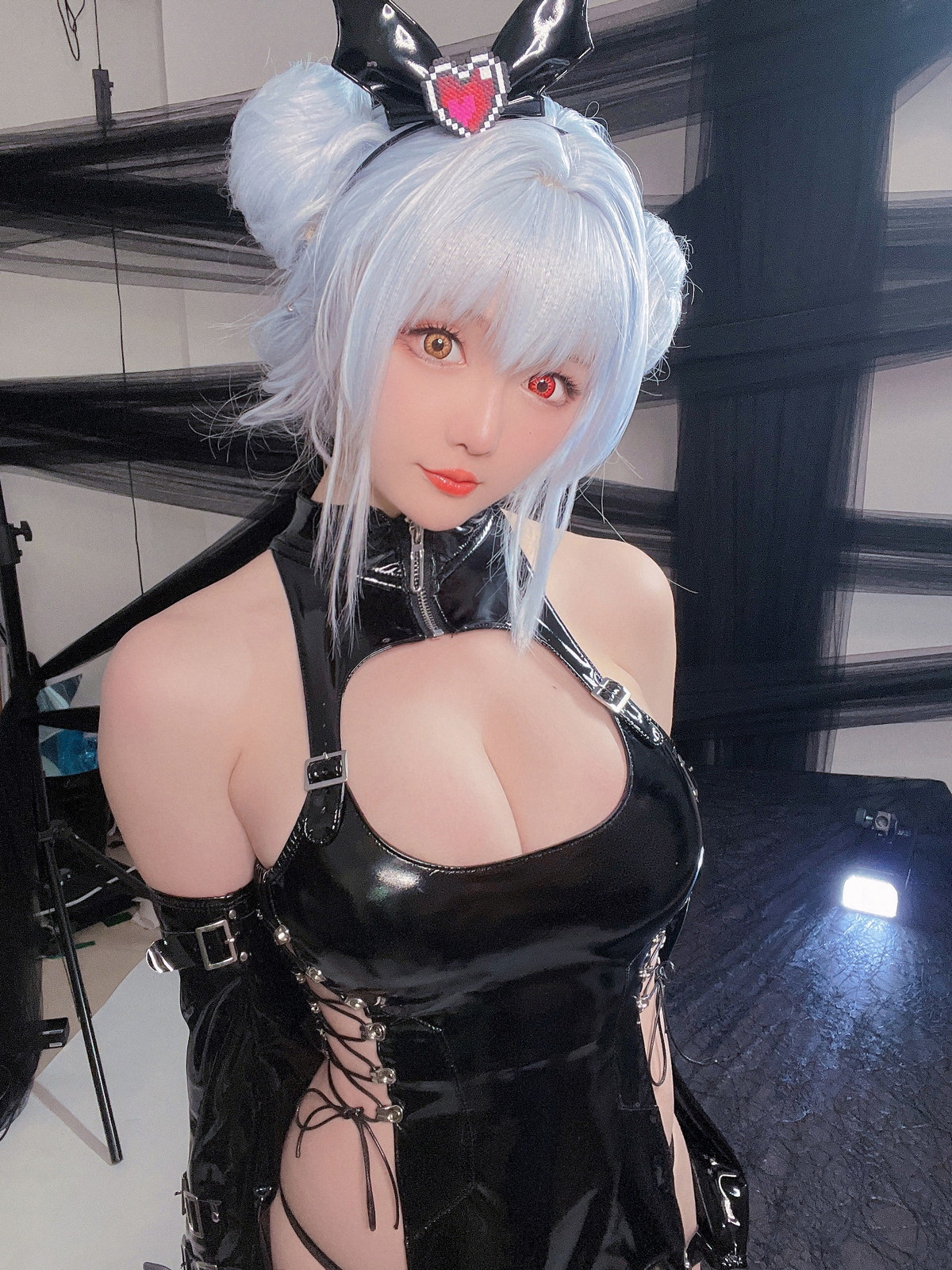 xgyw.top_Coser小姐姐星之迟迟水蓝小恶魔主题性感黑色皮质情趣服饰秀翘臀美腿诱惑写真59P