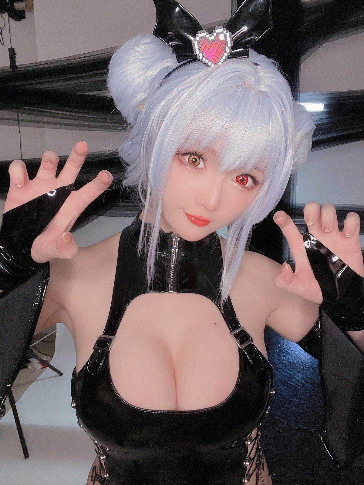 xgyw.top_Coser小姐姐星之迟迟水蓝小恶魔主题性感黑色皮质情趣服饰秀翘臀美腿诱惑写真59P