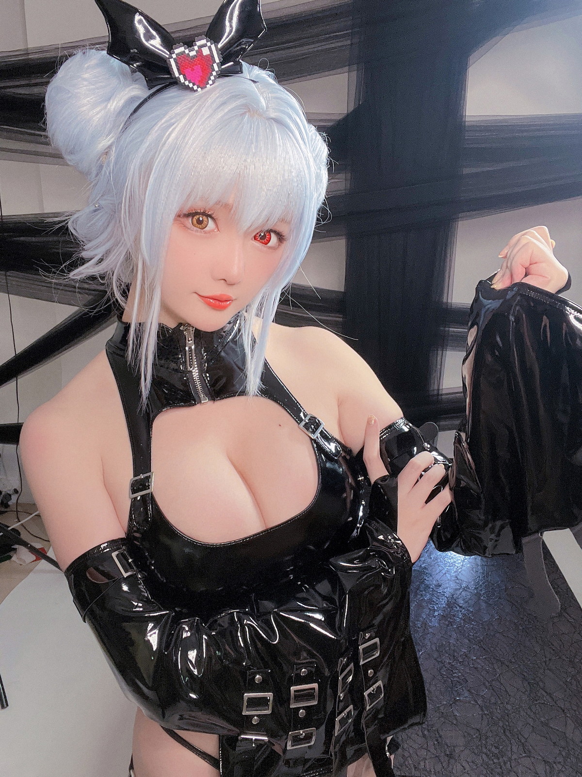 xgyw.top_Coser小姐姐星之迟迟水蓝小恶魔主题性感黑色皮质情趣服饰秀翘臀美腿诱惑写真59P