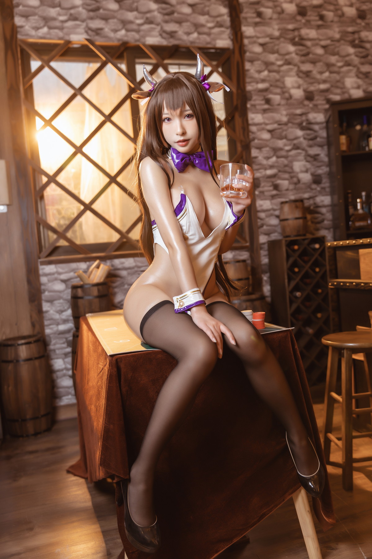 xgyw.top_性感尤物清水由乃樫野兔女郎主题性感白色连体衣配黑丝袜秀油亮翘臀诱惑写真42P