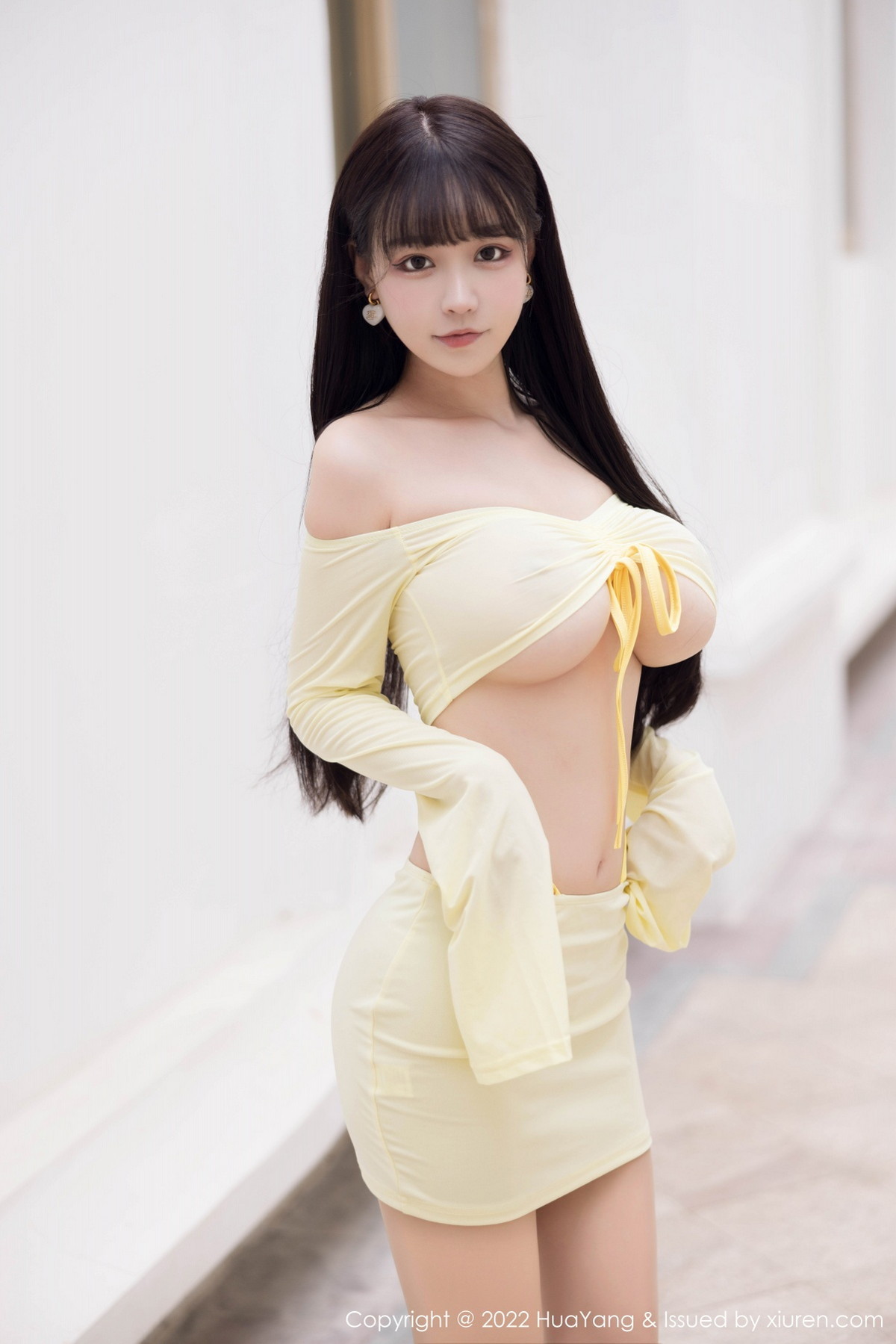 xgyw.top_[HuaYang花漾]Vol.522_女神朱可儿Flora性感淡黄色轻透服配超薄无内肉丝惹火诱惑写真60P