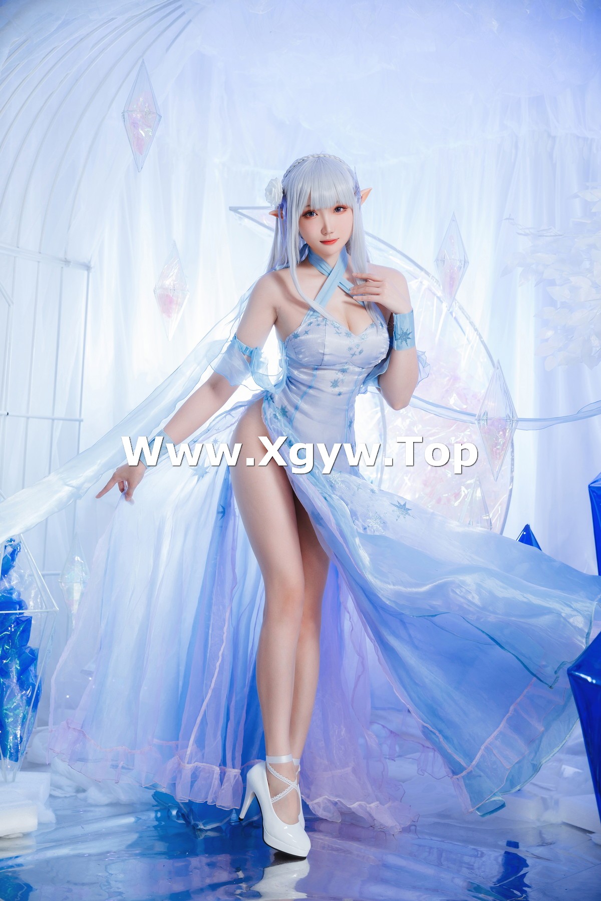 xgyw.top_Coser美女瓜希酱水晶礼服主题绝美精灵装扮性感薄纱礼裙秀白嫩肌肤诱惑写真28P