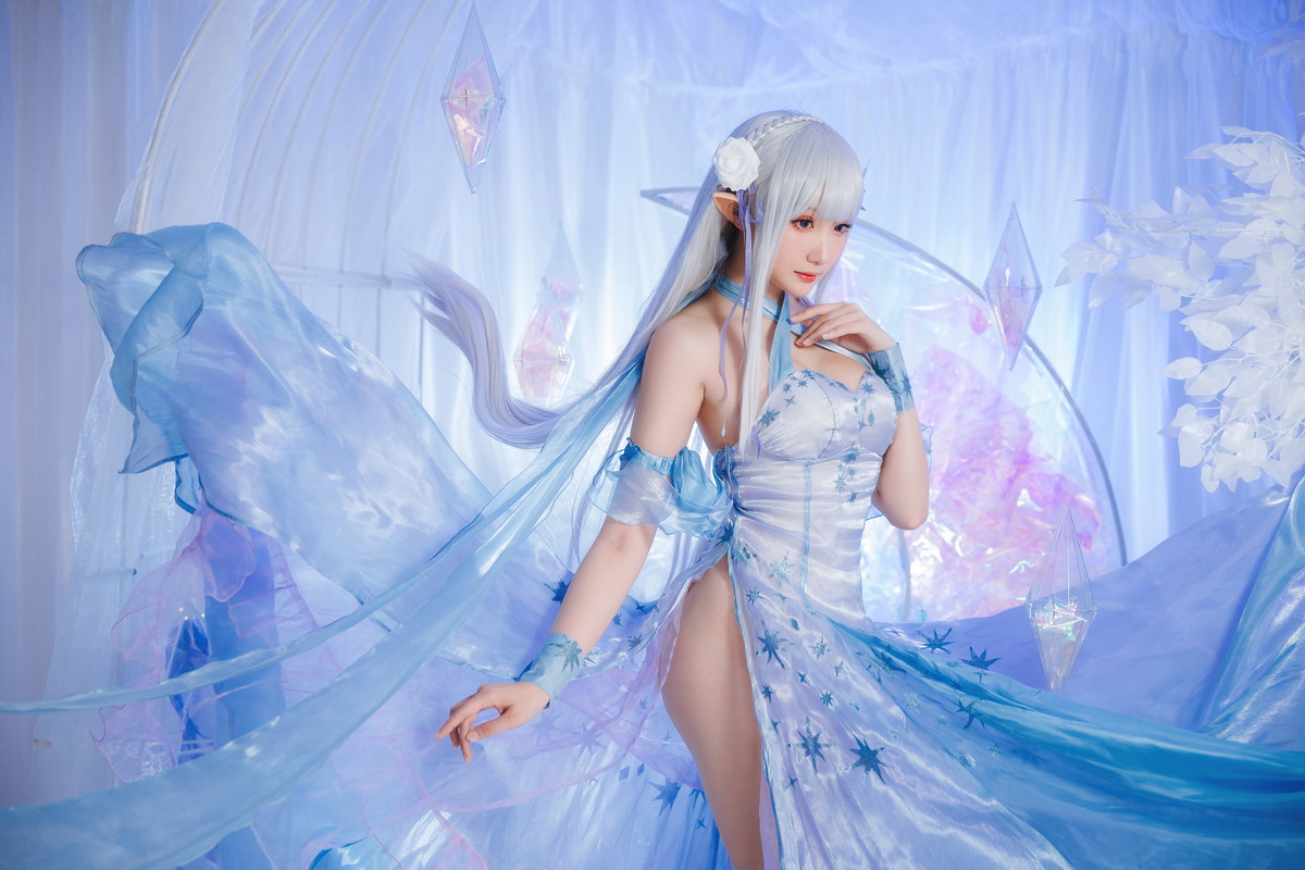 xgyw.top_Coser美女瓜希酱水晶礼服主题绝美精灵装扮性感薄纱礼裙秀白嫩肌肤诱惑写真28P