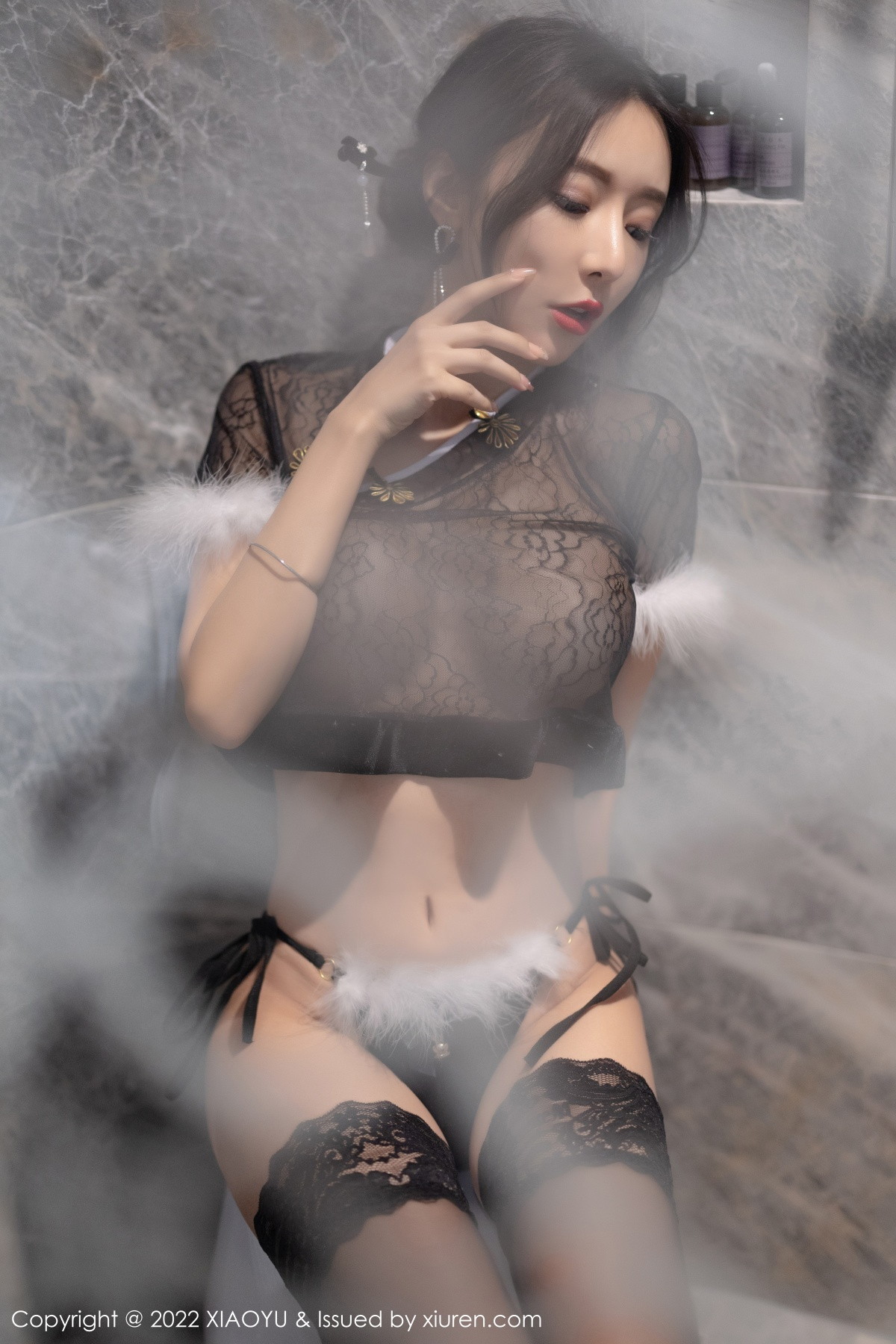xgyw.top_[XiaoYu画语界]Vol.926_女神王馨瑶yanni性感黑色薄纱情趣旗袍配蕾丝袜惹火诱惑写真80P