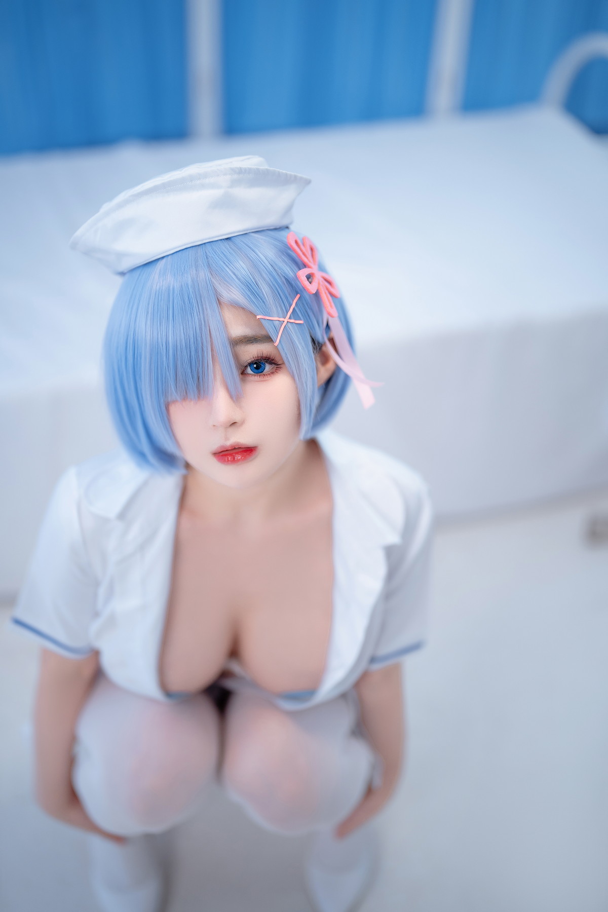 xgyw.top_网络美女桜井宁宁雷姆护士主题半脱护士装露性感白色内衣秀豪乳遮点诱惑写真108P