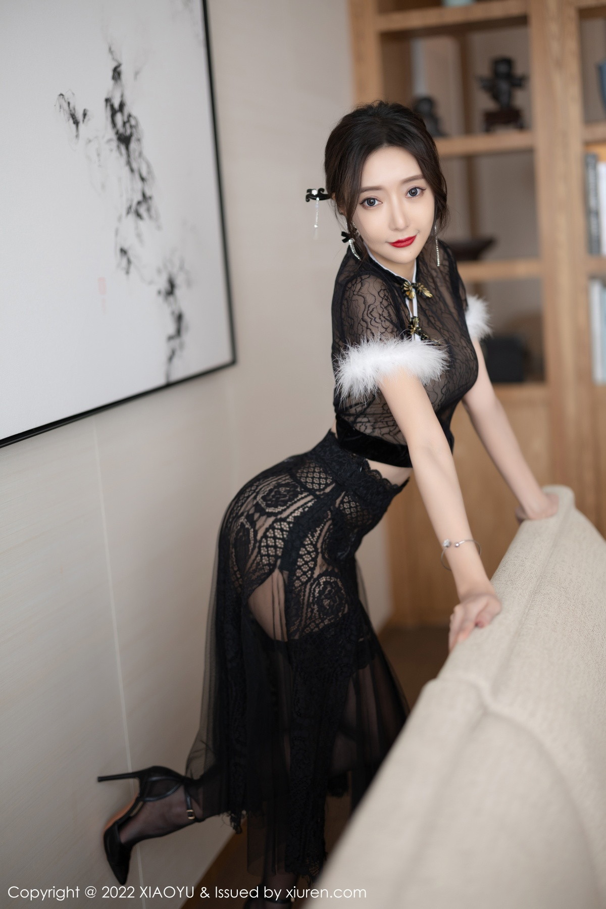 xgyw.top_[XiaoYu画语界]Vol.926_女神王馨瑶yanni性感黑色薄纱情趣旗袍配蕾丝袜惹火诱惑写真80P