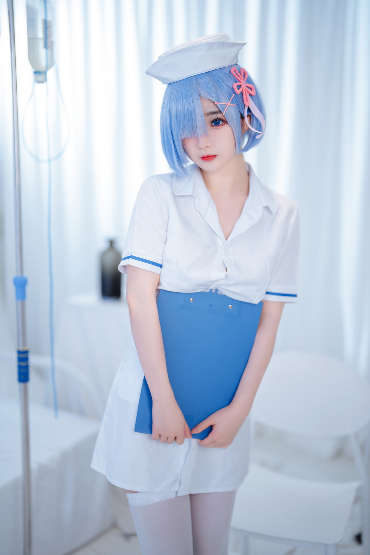 xgyw.top_网络美女桜井宁宁雷姆护士主题半脱护士装露性感白色内衣秀豪乳遮点诱惑写真108P