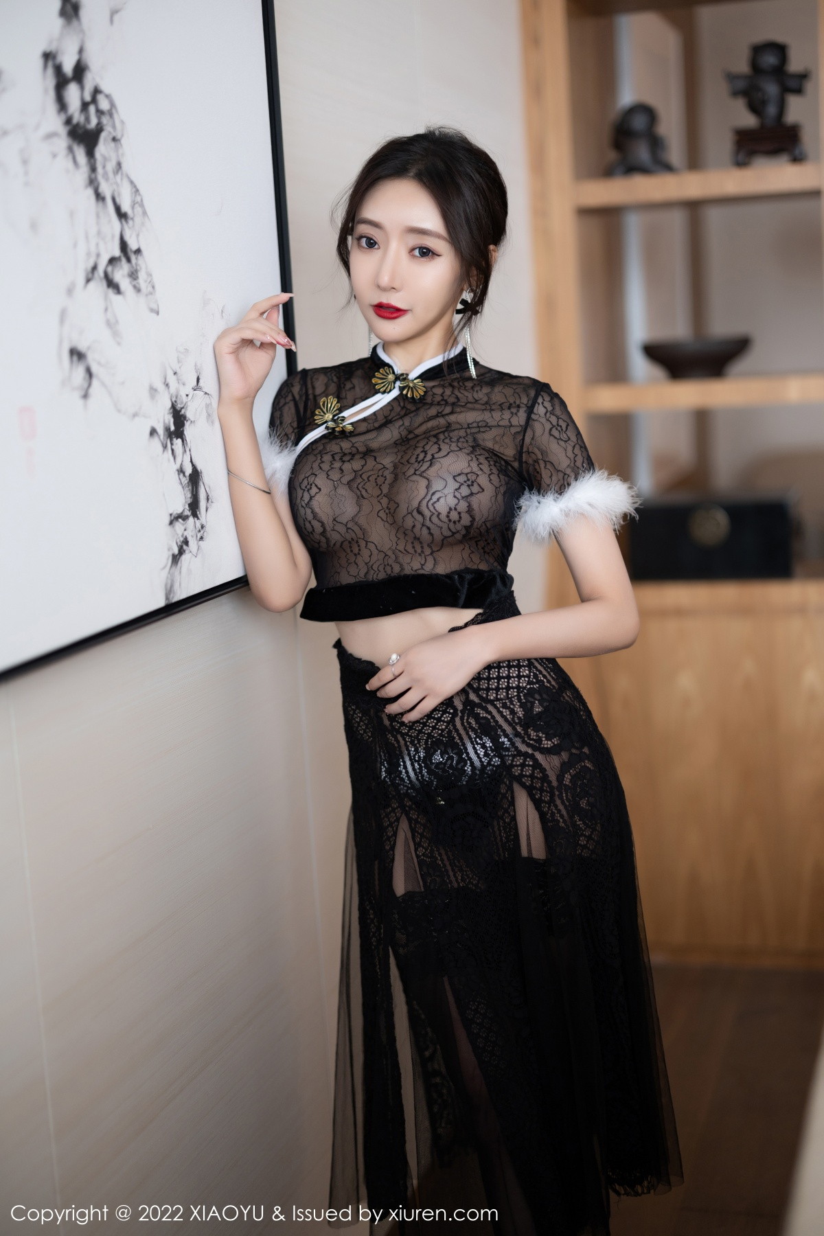 xgyw.top_[XiaoYu画语界]Vol.926_女神王馨瑶yanni性感黑色薄纱情趣旗袍配蕾丝袜惹火诱惑写真80P