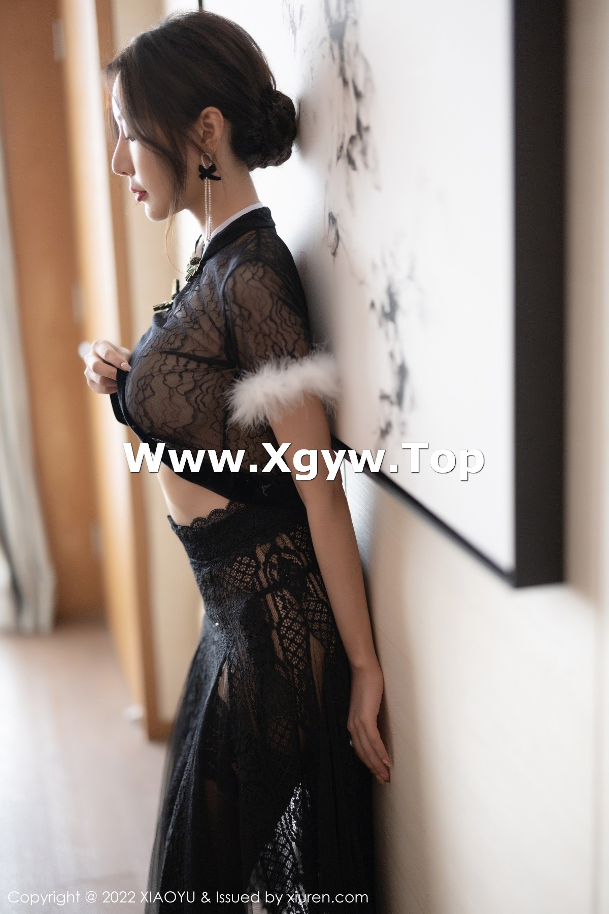xgyw.top_[XiaoYu画语界]Vol.926_女神王馨瑶yanni性感黑色薄纱情趣旗袍配蕾丝袜惹火诱惑写真80P