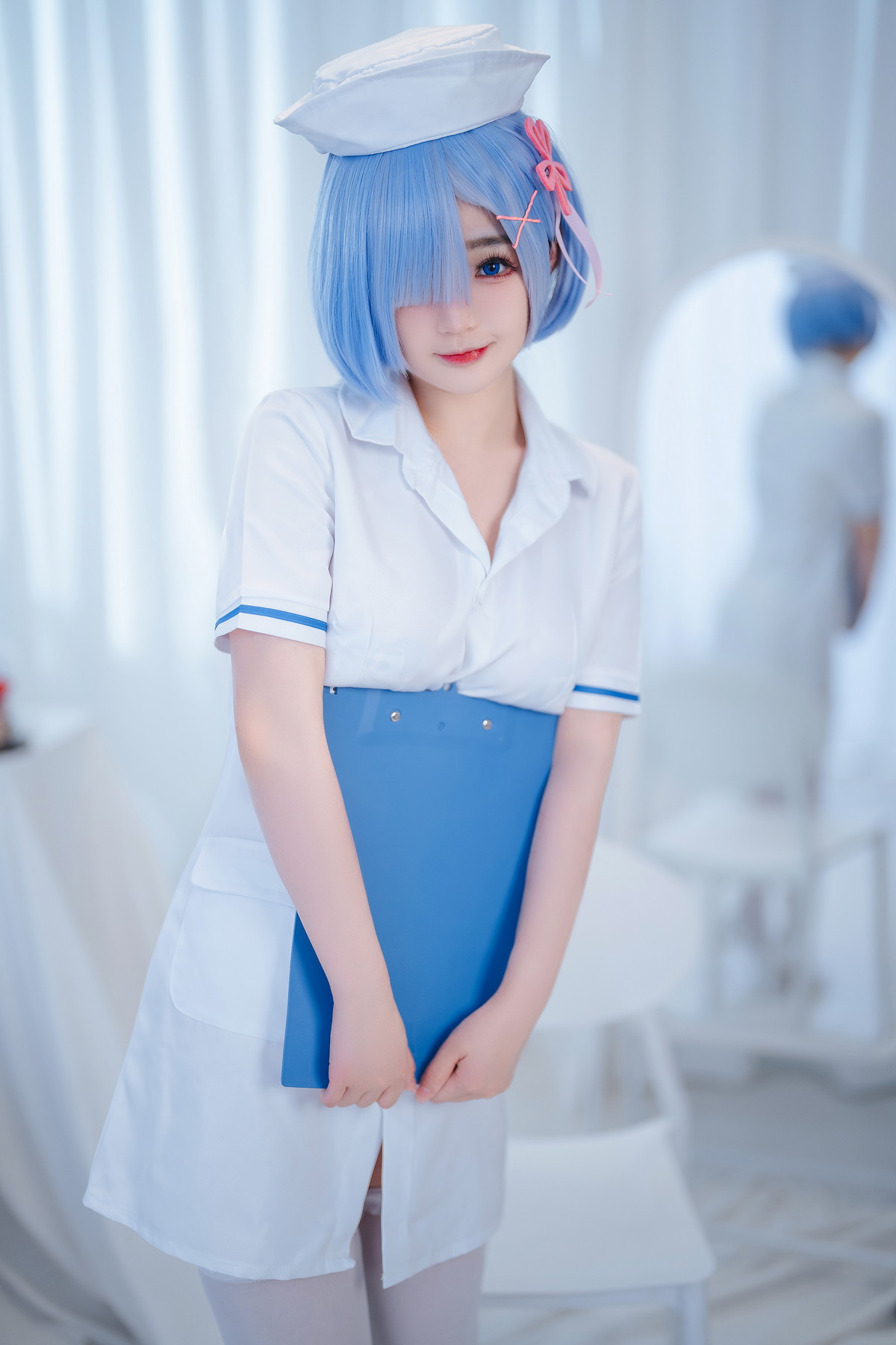 xgyw.top_网络美女桜井宁宁雷姆护士主题半脱护士装露性感白色内衣秀豪乳遮点诱惑写真108P