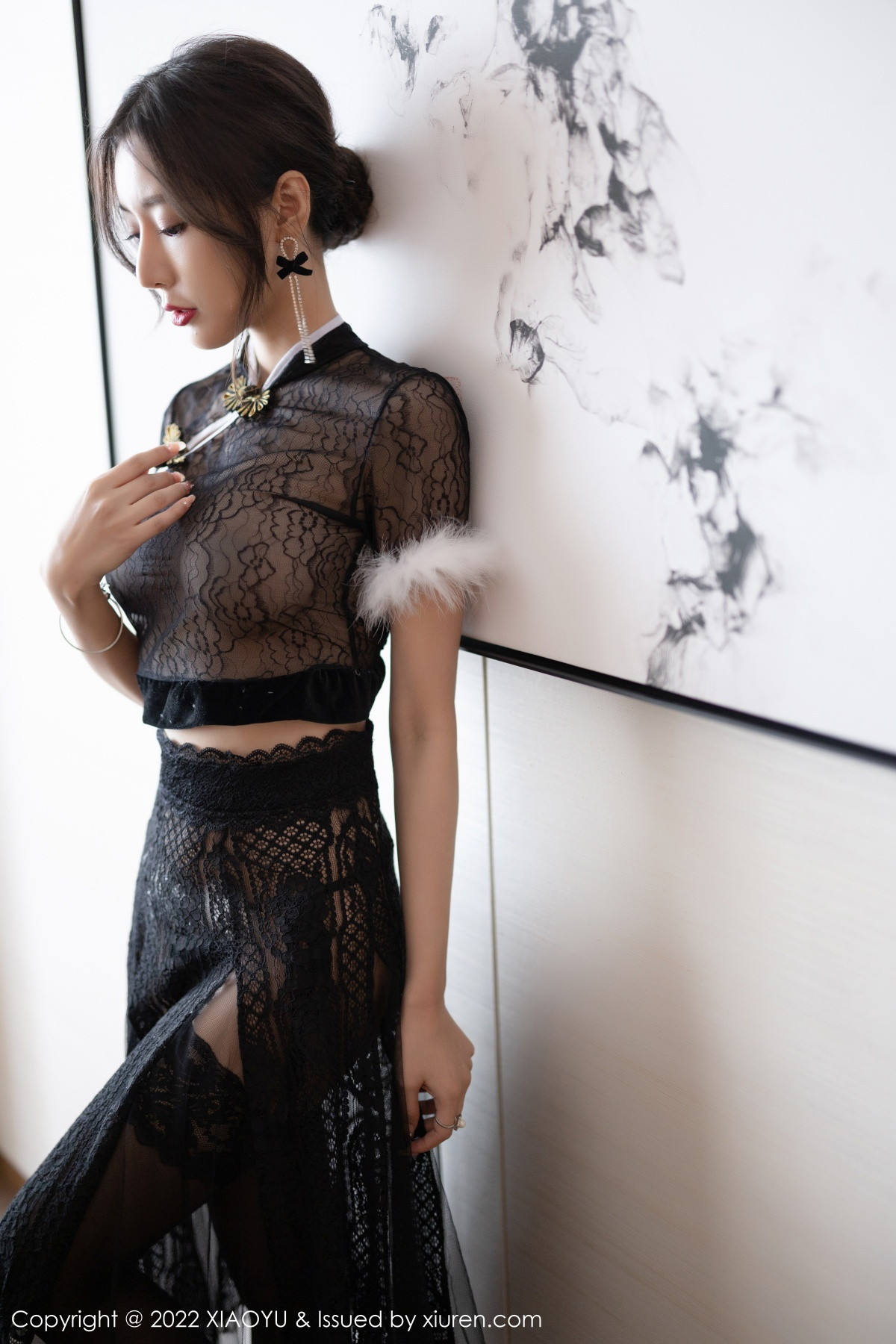 xgyw.top_[XiaoYu画语界]Vol.926_女神王馨瑶yanni性感黑色薄纱情趣旗袍配蕾丝袜惹火诱惑写真80P